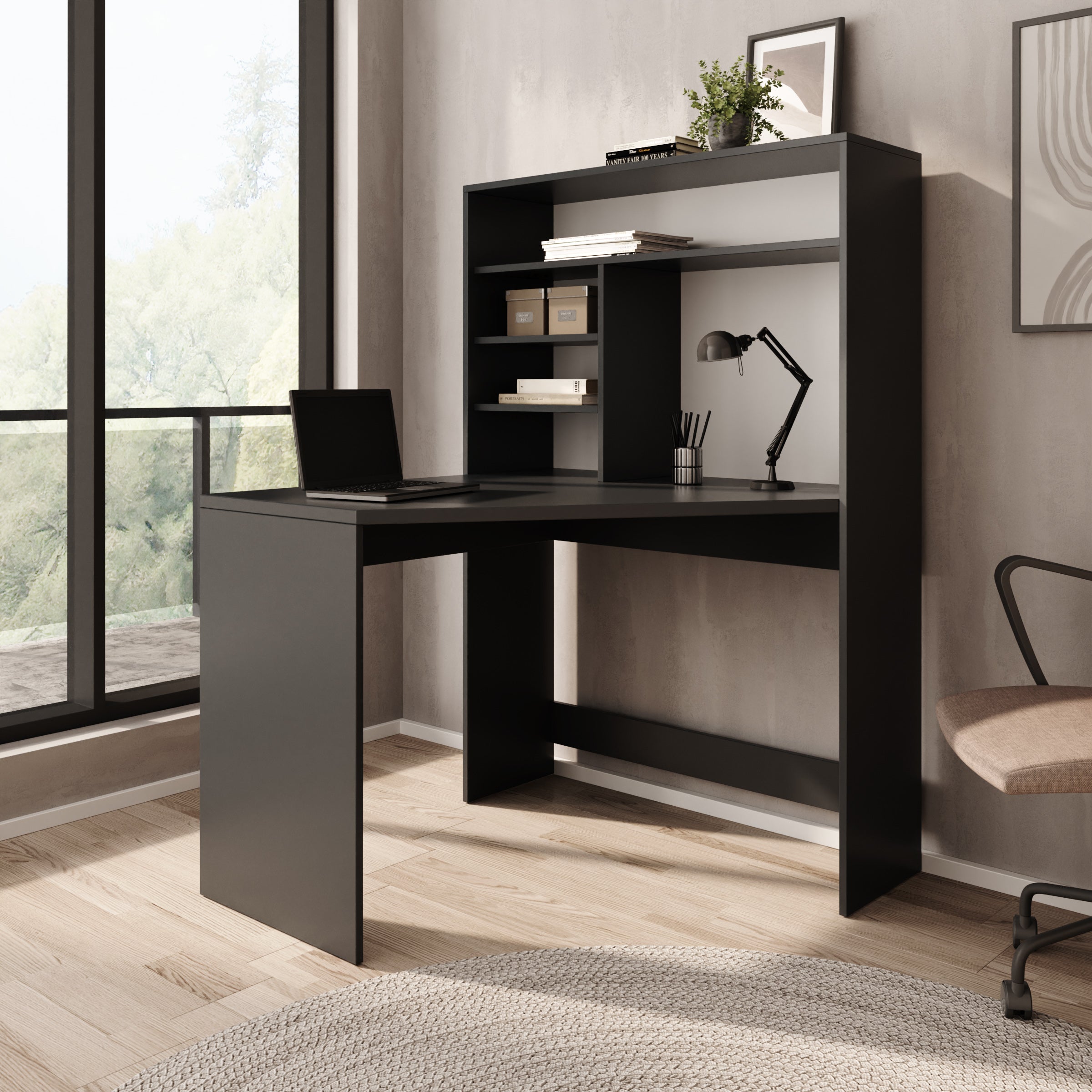 Brento - Bureau - Zwart - 101x96x75 cm