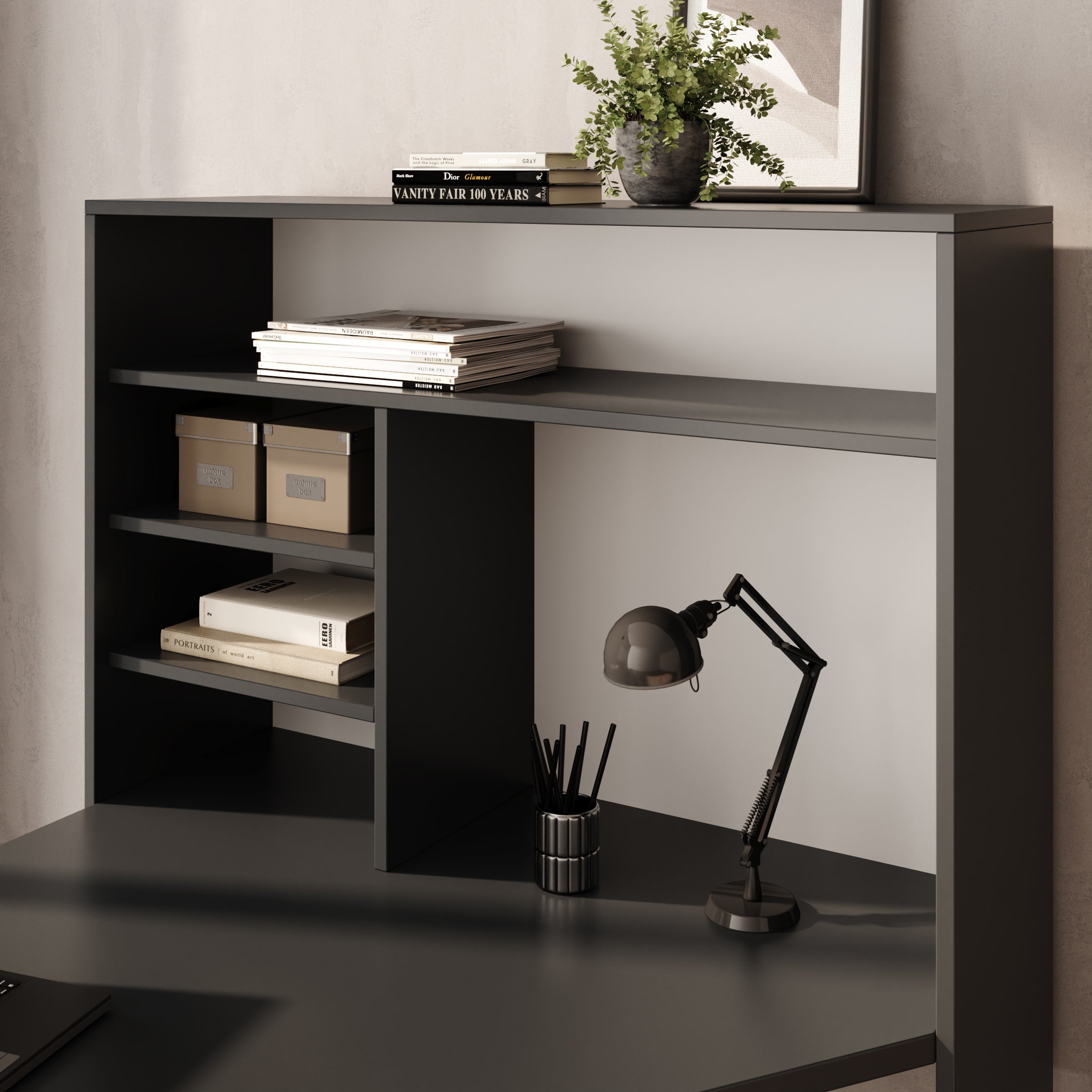 Brento - Bureau - Zwart - 101x96x75 cm