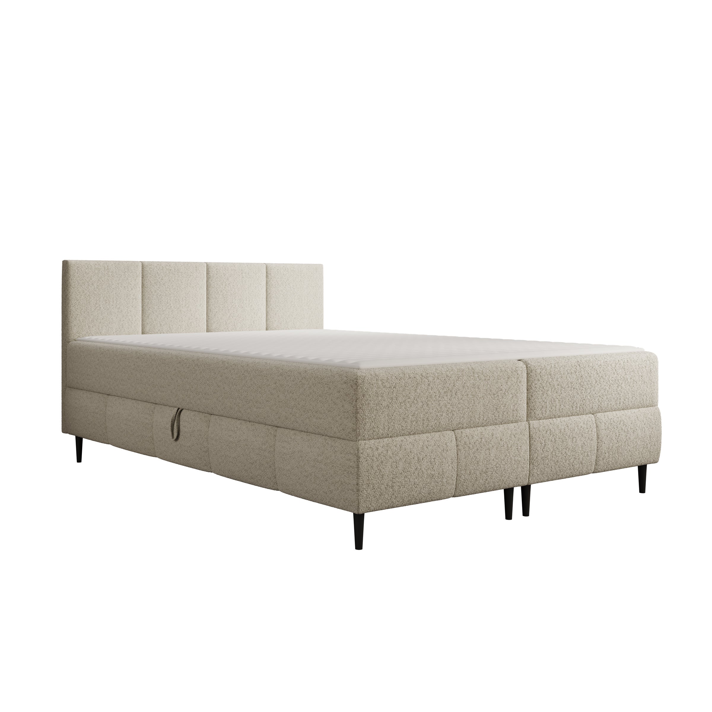 Brisa - Boxspring met opbergruimte - Teddystof beige - 140x200 cm
