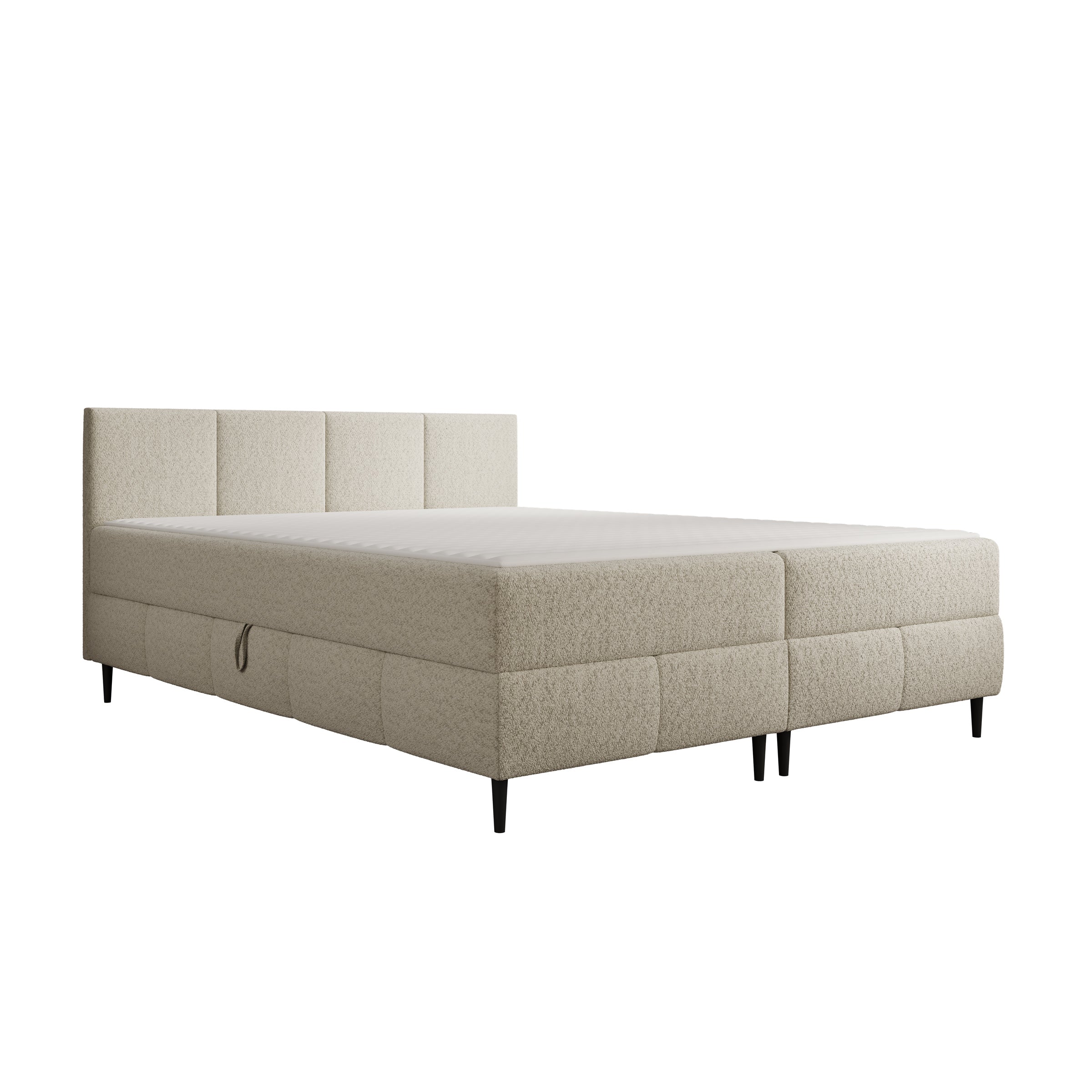 Brisa - Boxspring met opbergruimte - Teddystof beige - 160x200 cm