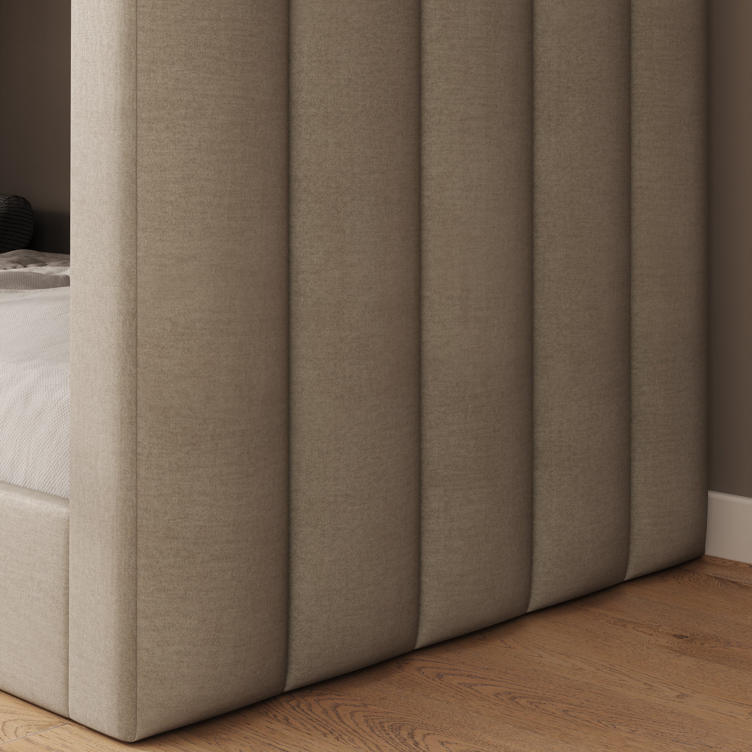 Brivon - Stapelbed - Velvet beige - 90x200 cm