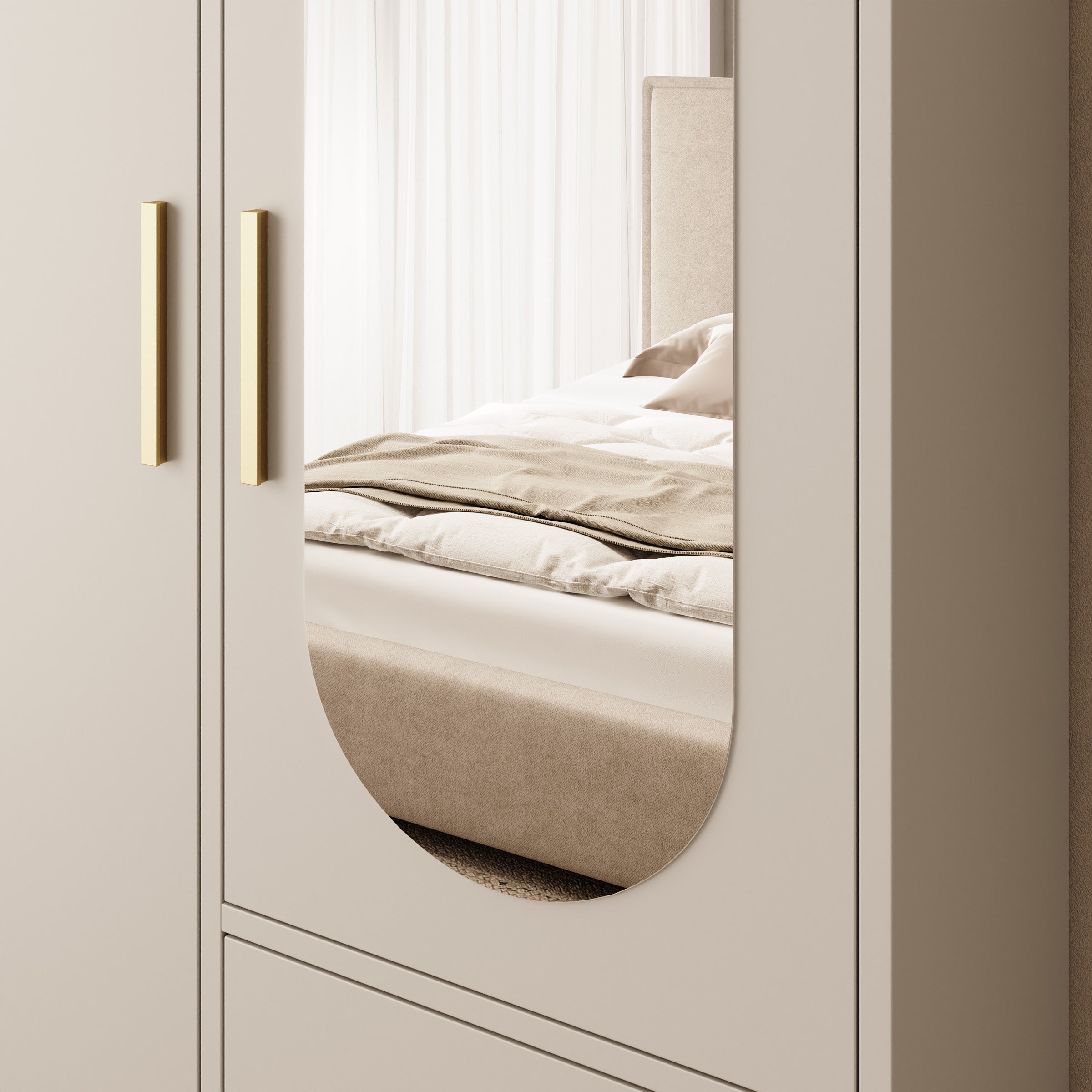 Brody - Kledingkast 2-deurs - Beige - 103x40x202 cm