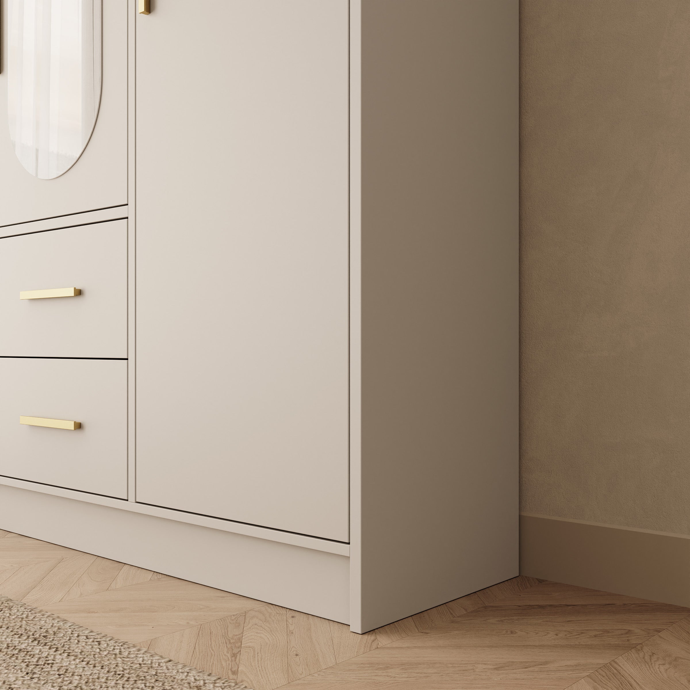 Brody - Kledingkast 3-deurs - Beige - 153x40x202 cm