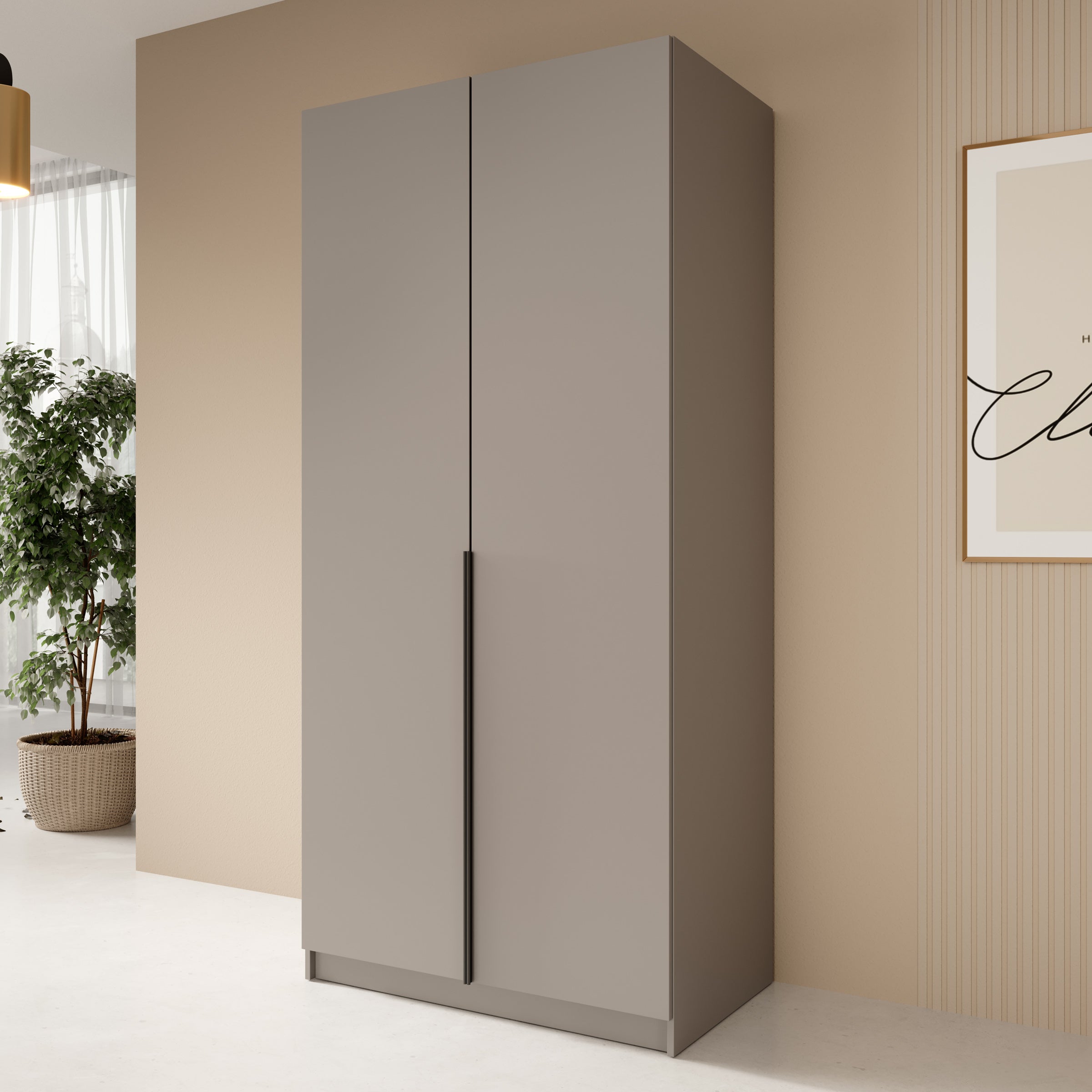 Bruno - Kledingkast 2-deurs - Beige