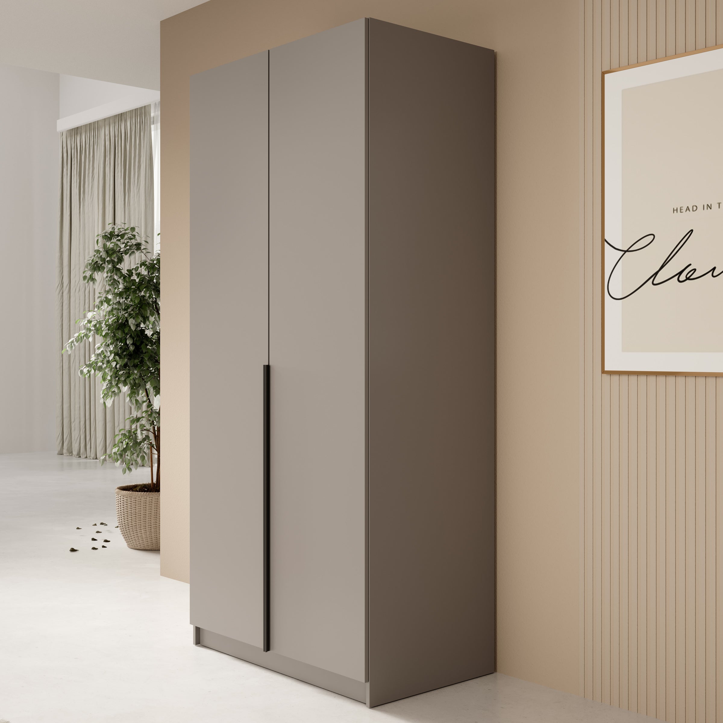 Bruno - Kledingkast 2-deurs - Beige