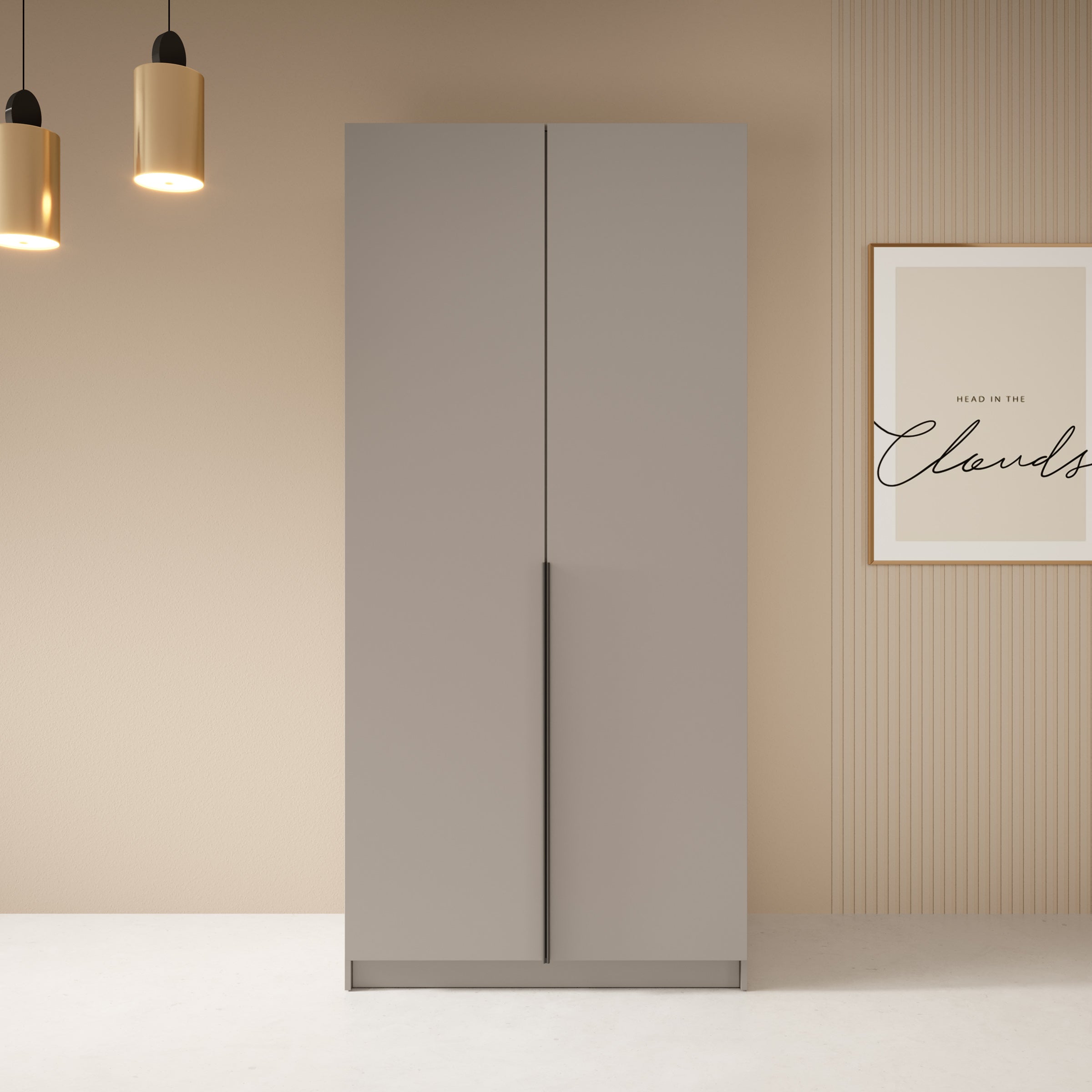 Bruno - Kledingkast 2-deurs - Beige