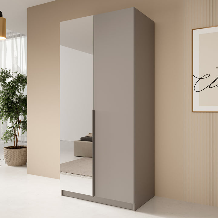 Bruno - Kledingkast met spiegel - Beige