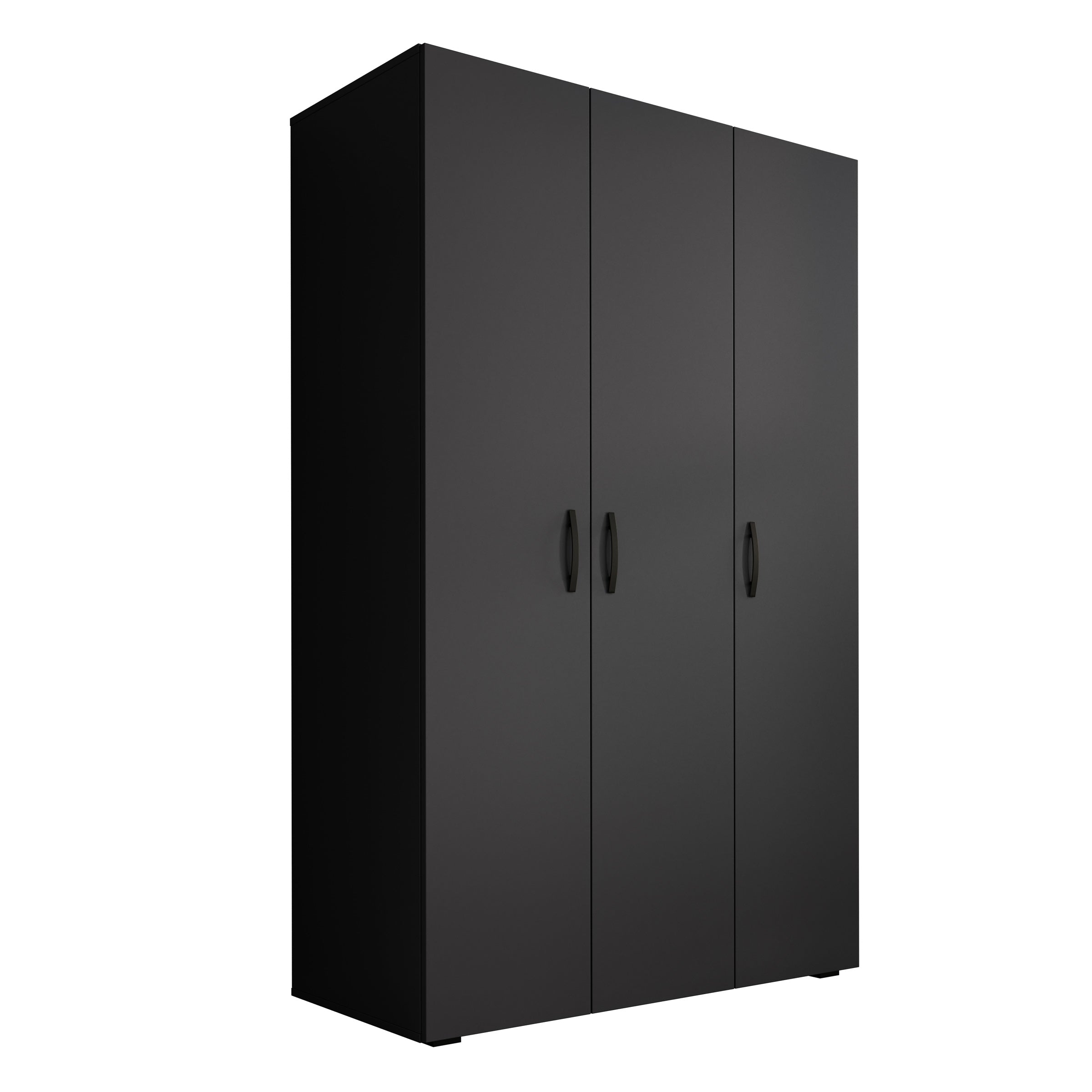 Brussel - Kledingkast 3-deurs - Antraciet - 111x52x179 cm