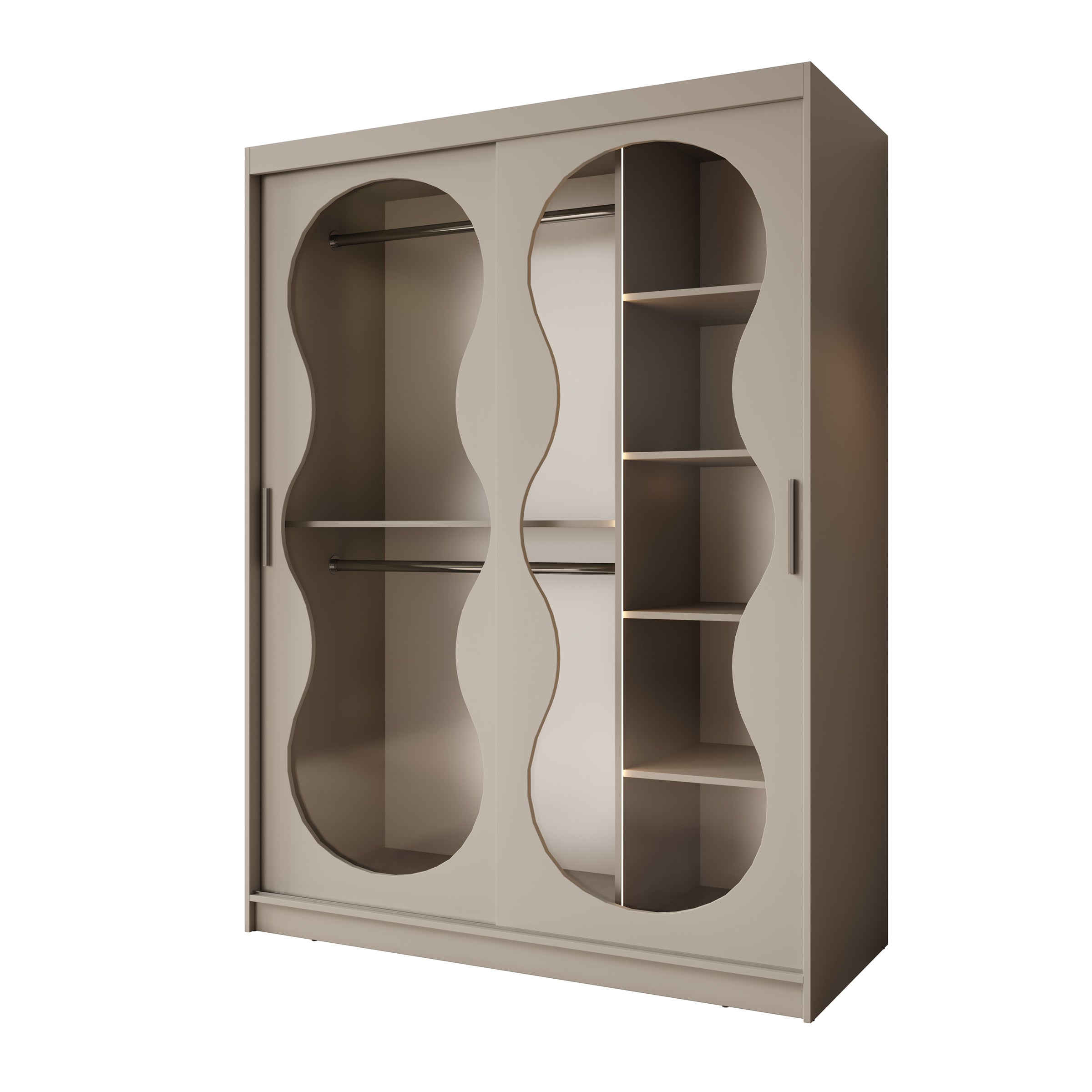 Bunaro - Kledingkast - Beige - 150x62x200 cm