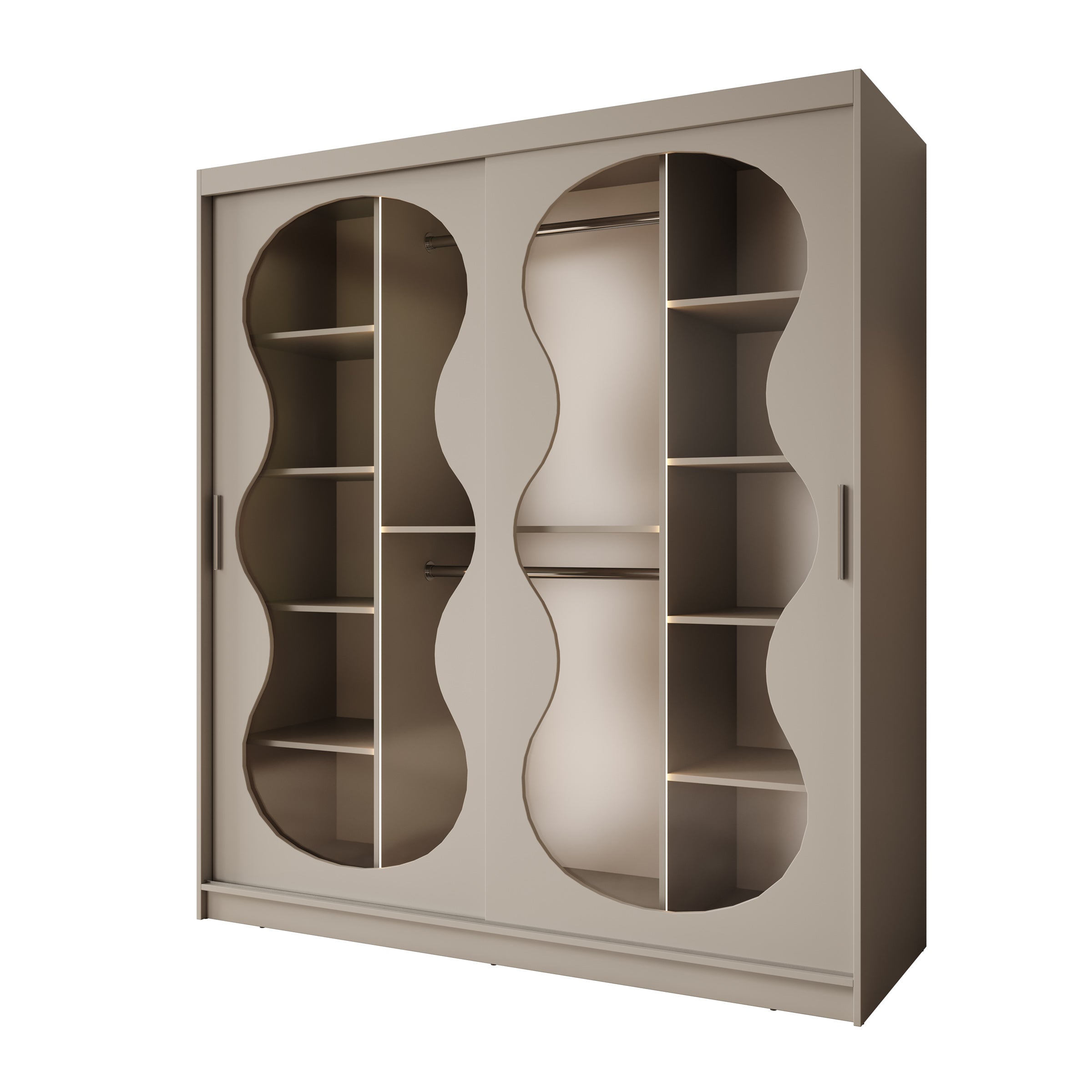 Bunaro - Kledingkast - Beige - 180x62x200 cm