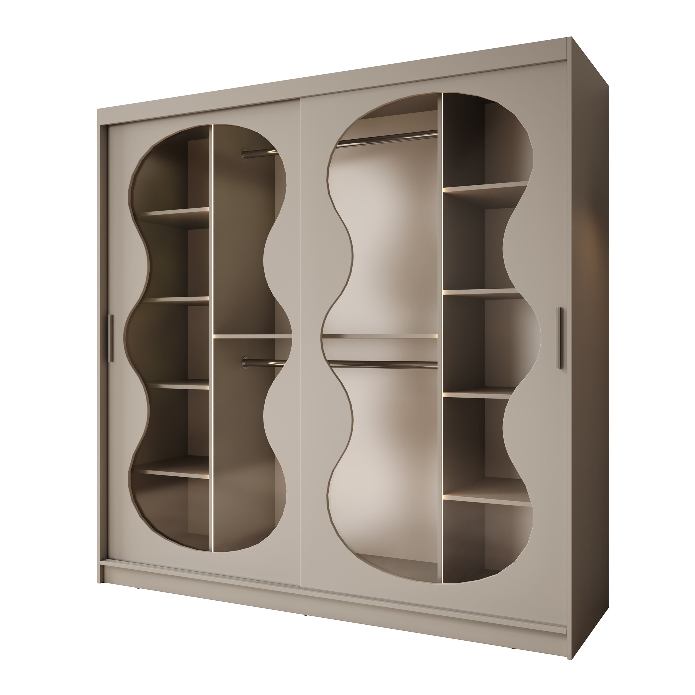 Bunaro - Kledingkast - Beige - 200x62x200 cm