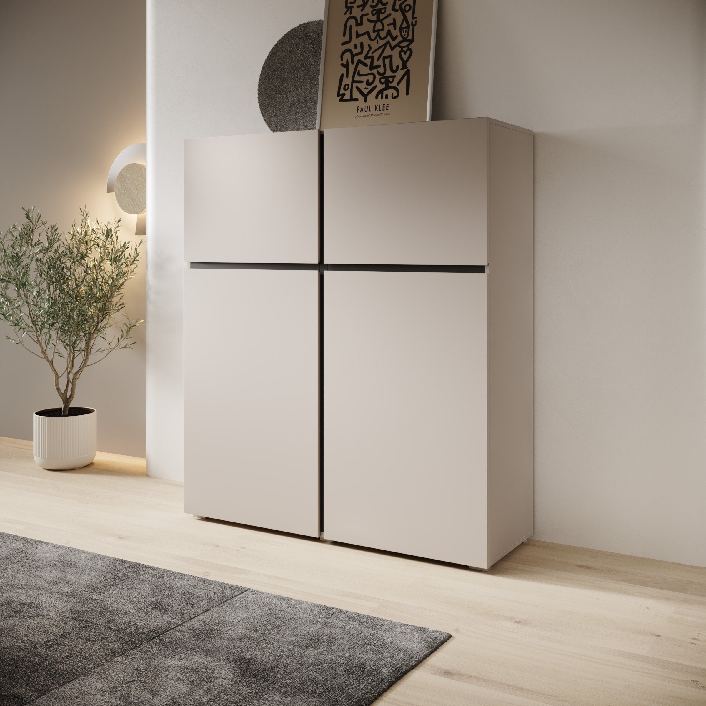 Cainan - Dressoir - Beige - 119x40x139 cm