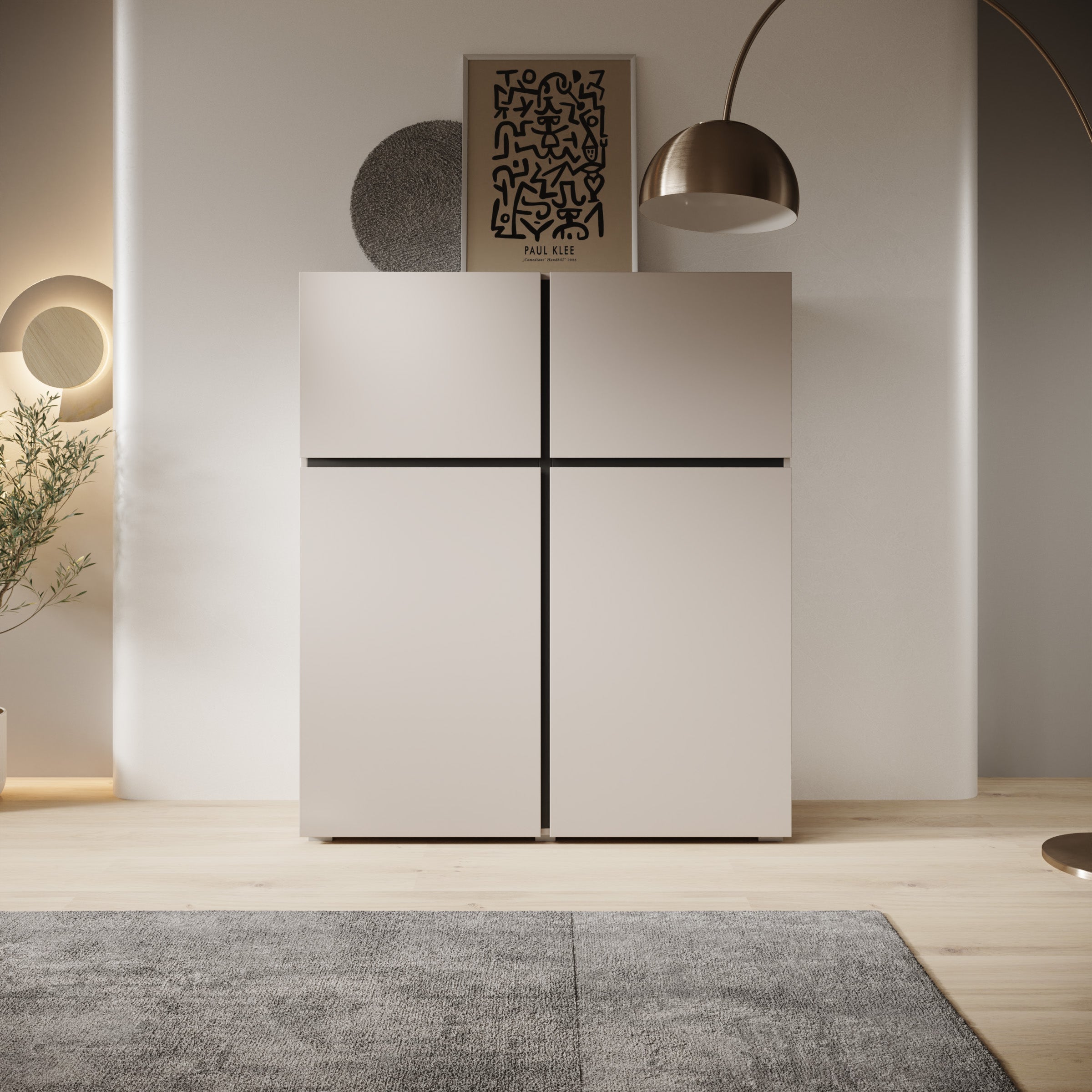 Cainan - Dressoir - Beige - 119x40x139 cm