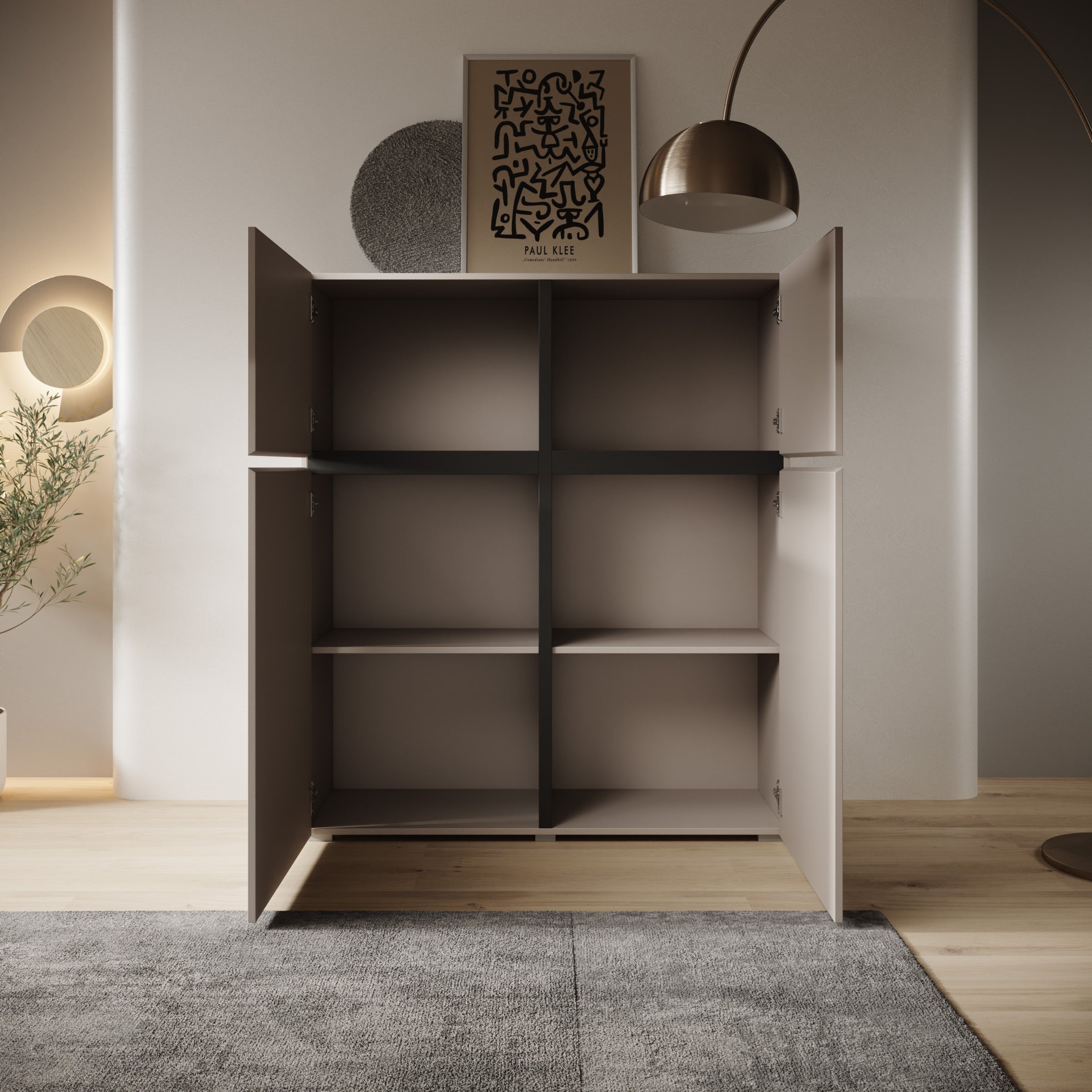 Cainan - Dressoir - Beige - 119x40x139 cm