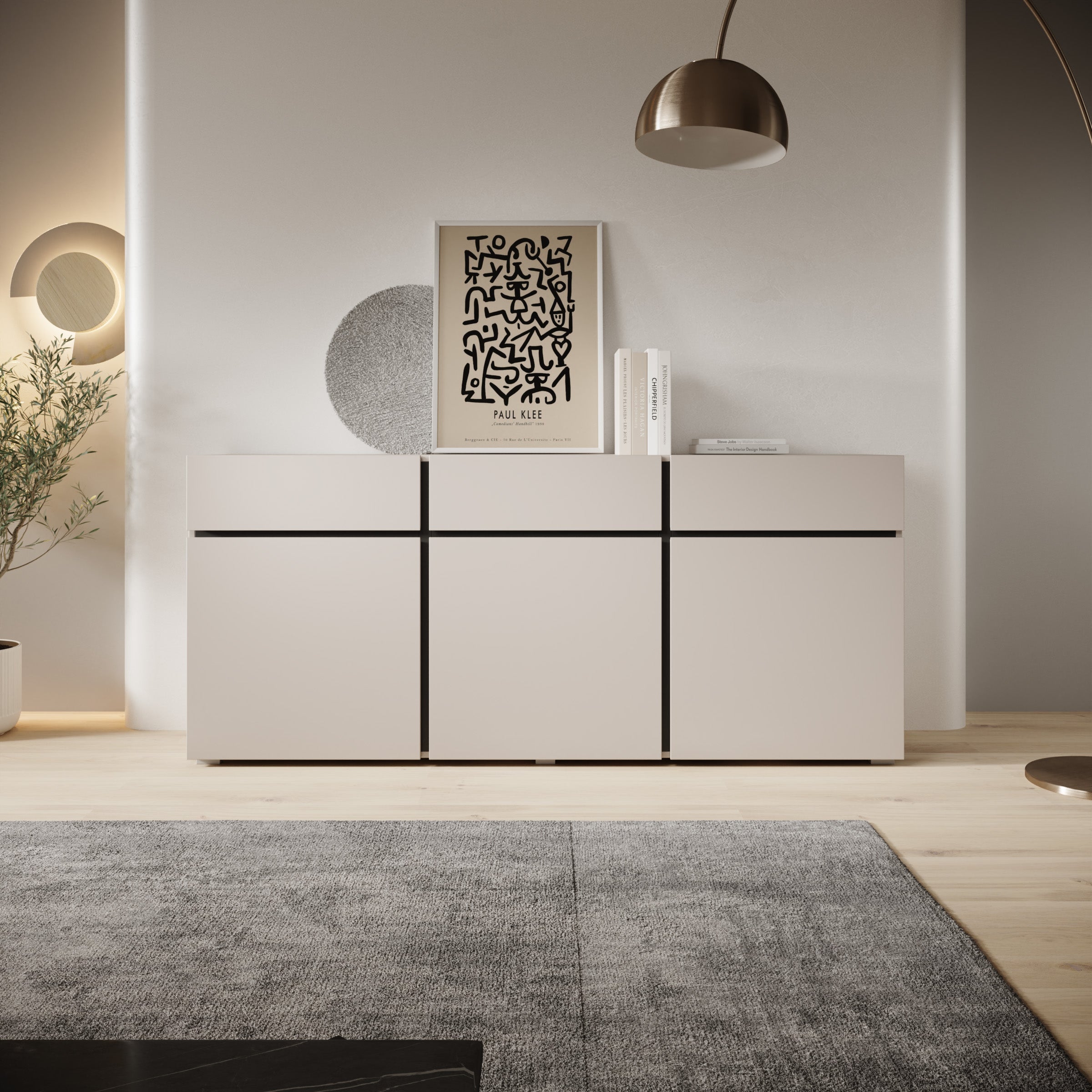Cainan - Dressoir - Beige - 180x40x78 cm