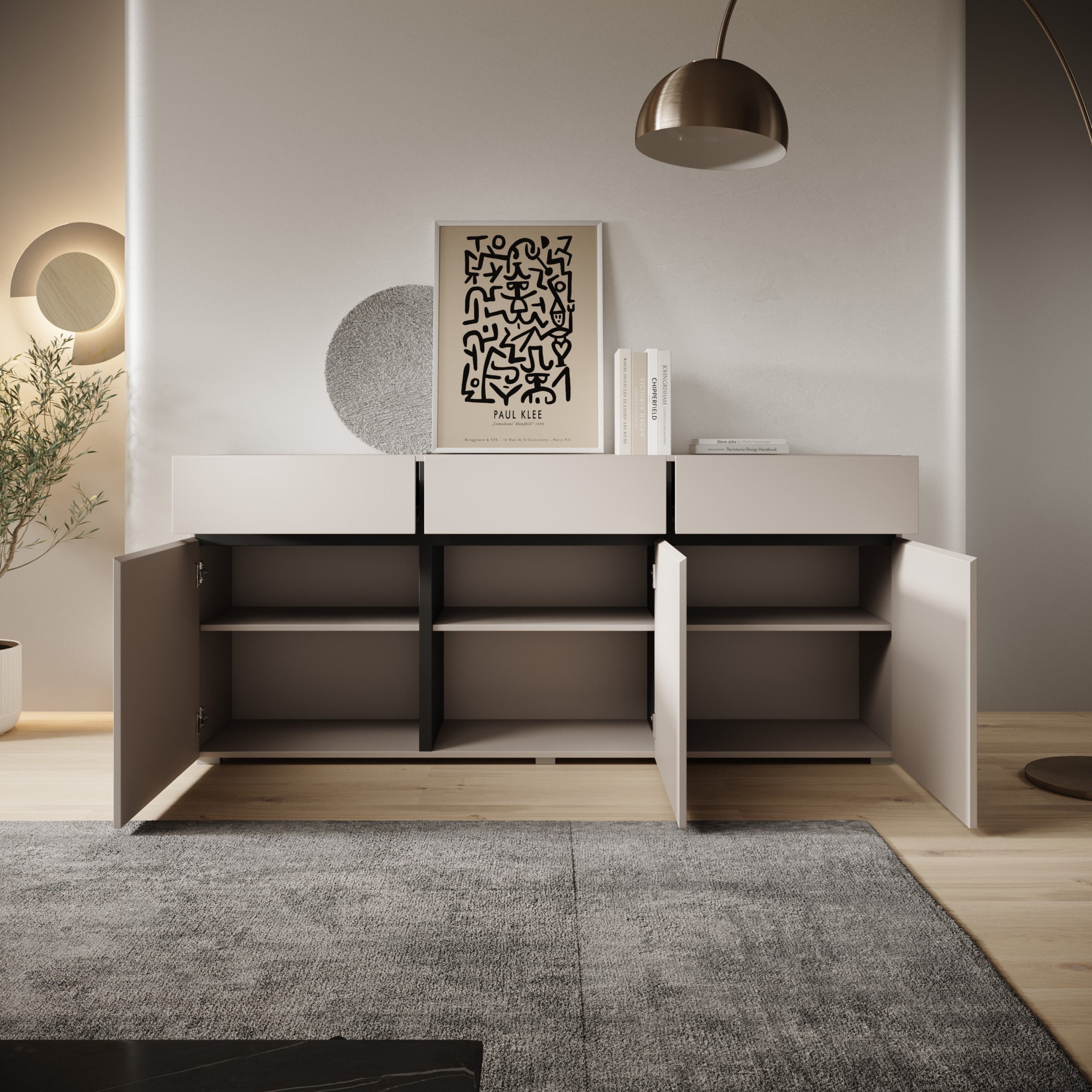 Cainan - Dressoir - Beige - 180x40x78 cm