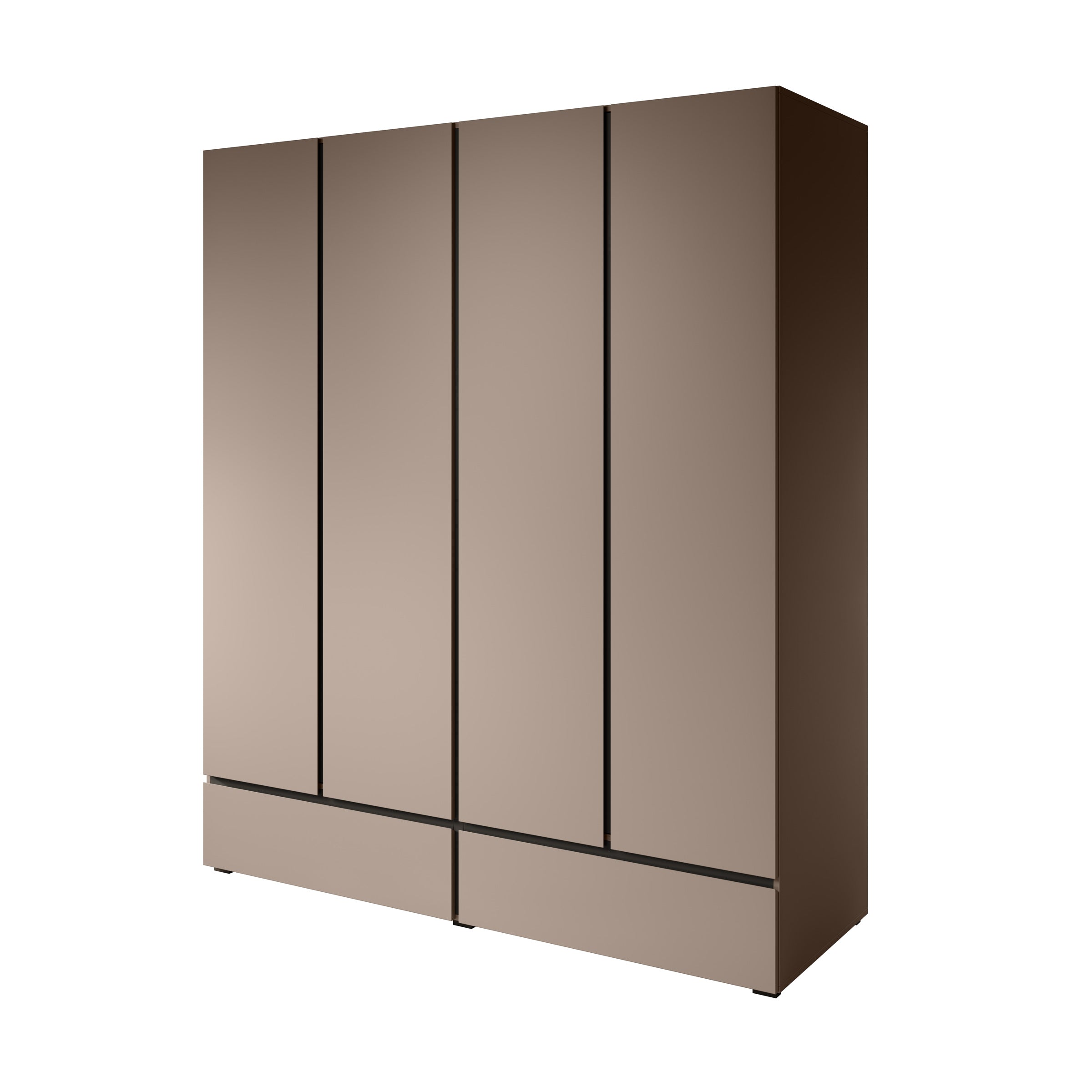 Cainan - Kledingkast 4-deurs - Beige - 180x60x210 cm