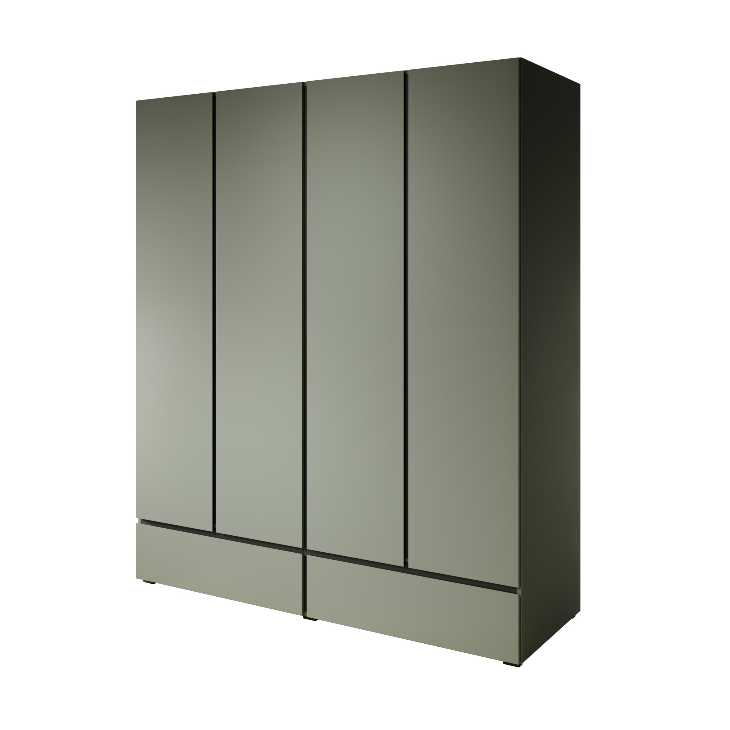 Cainan - Kledingkast 4-deurs - Groen - 180x60x210 cm
