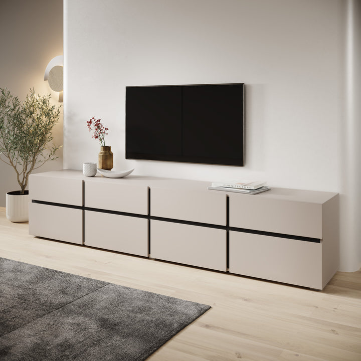 Cainan - TV-Meubel - Beige - 225x40x48 cm