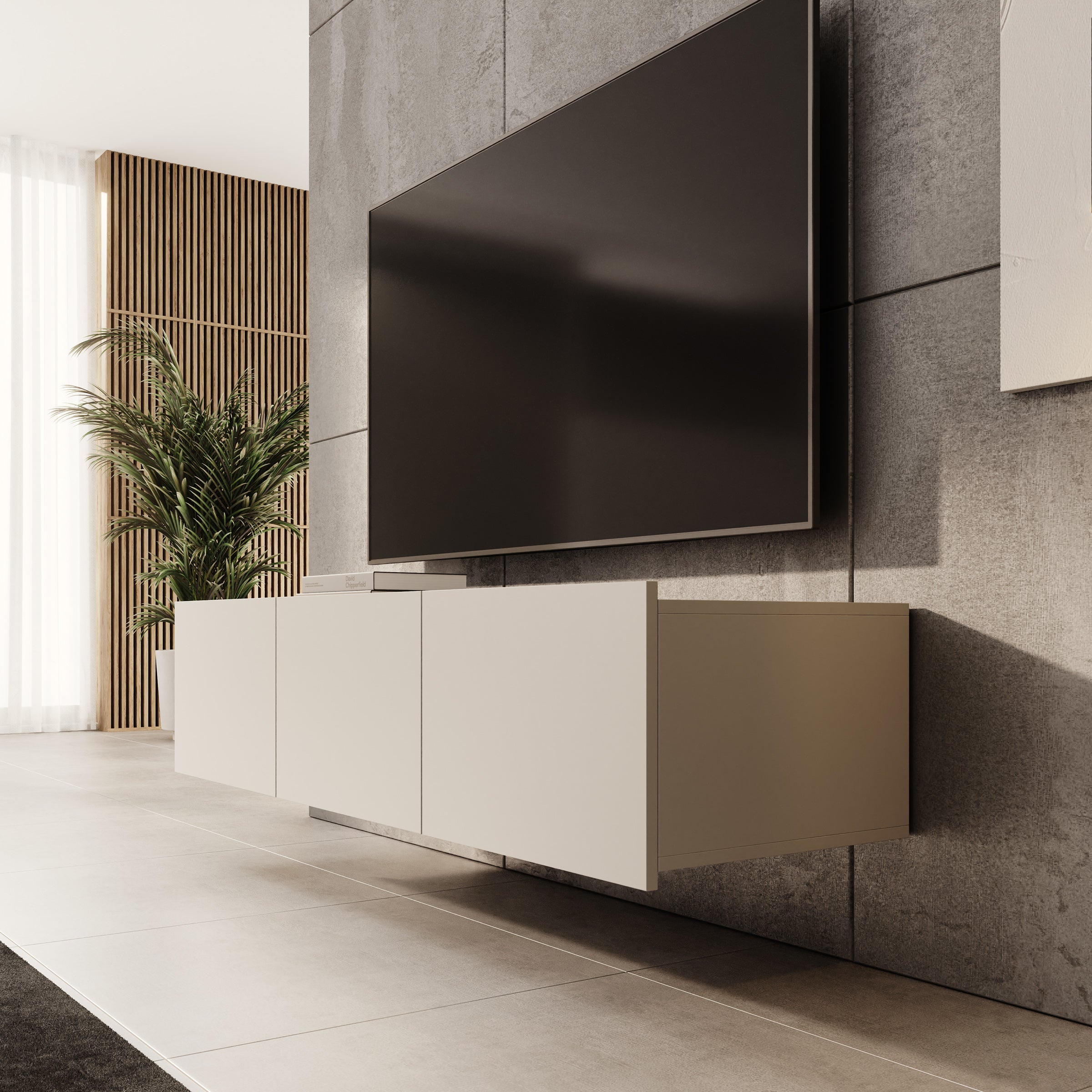 Calabas - TV-Meubel - Beige - 150x43x37 cm