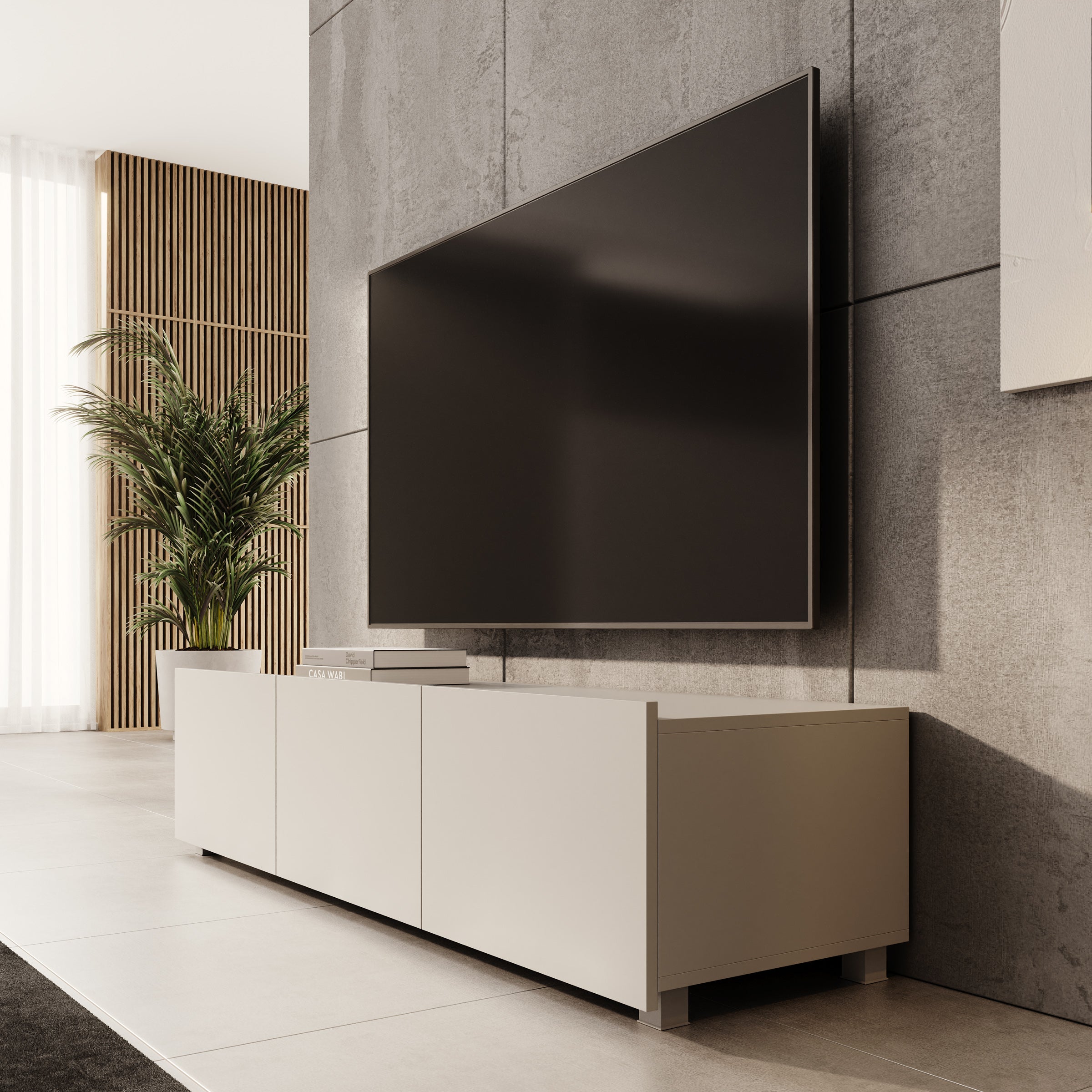 Calabas - TV-Meubel - Beige - 150x43x37 cm