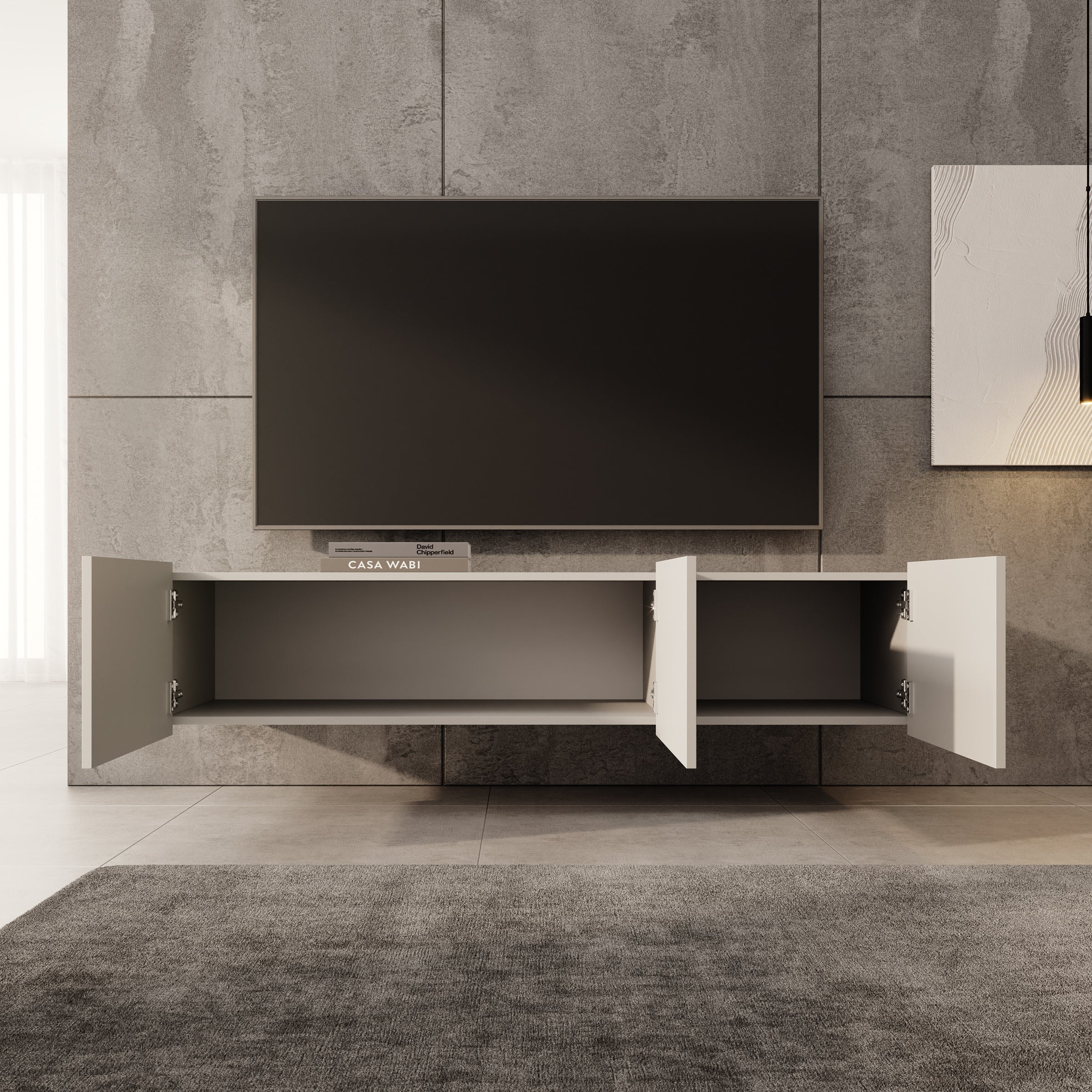 Calabas - TV-Meubel - Beige - 150x43x37 cm