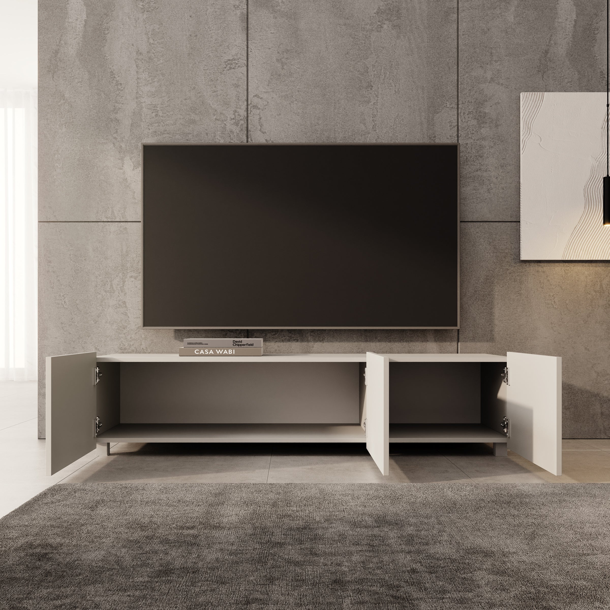 Calabas - TV-Meubel - Beige - 150x43x37 cm