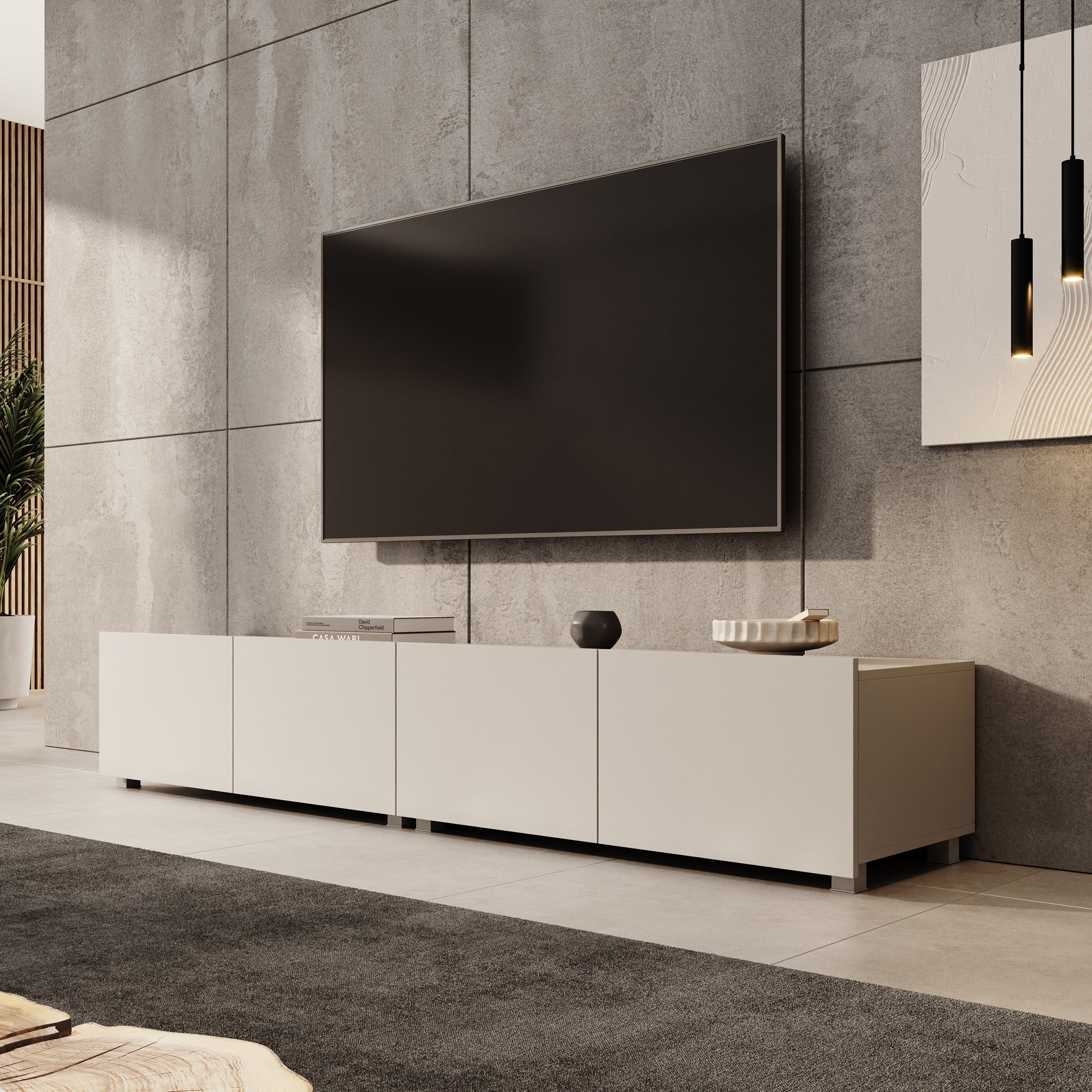 Calabas - TV-Meubel - Beige - 200x43x37 cm