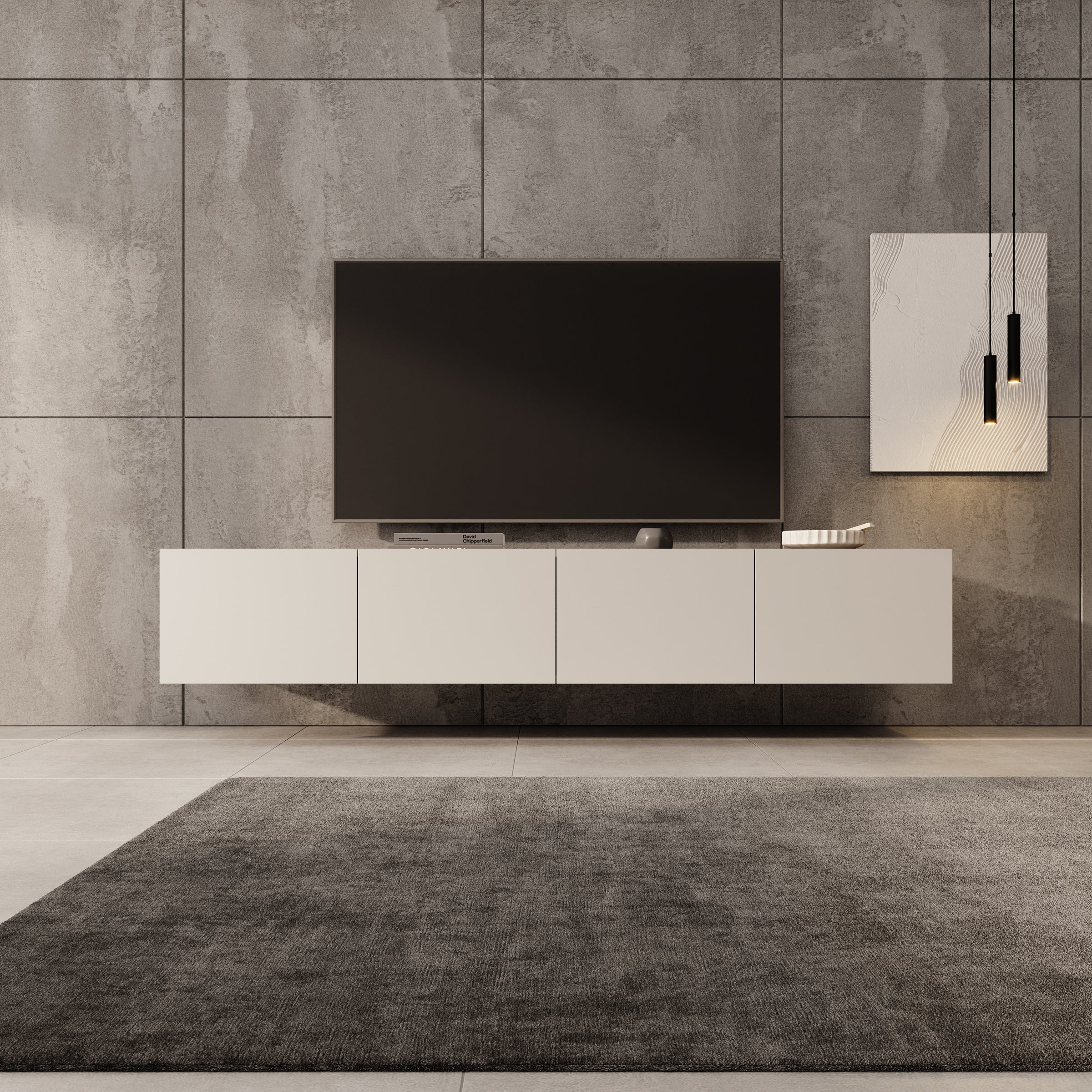 Calabas - TV-Meubel - Beige - 200x43x37 cm