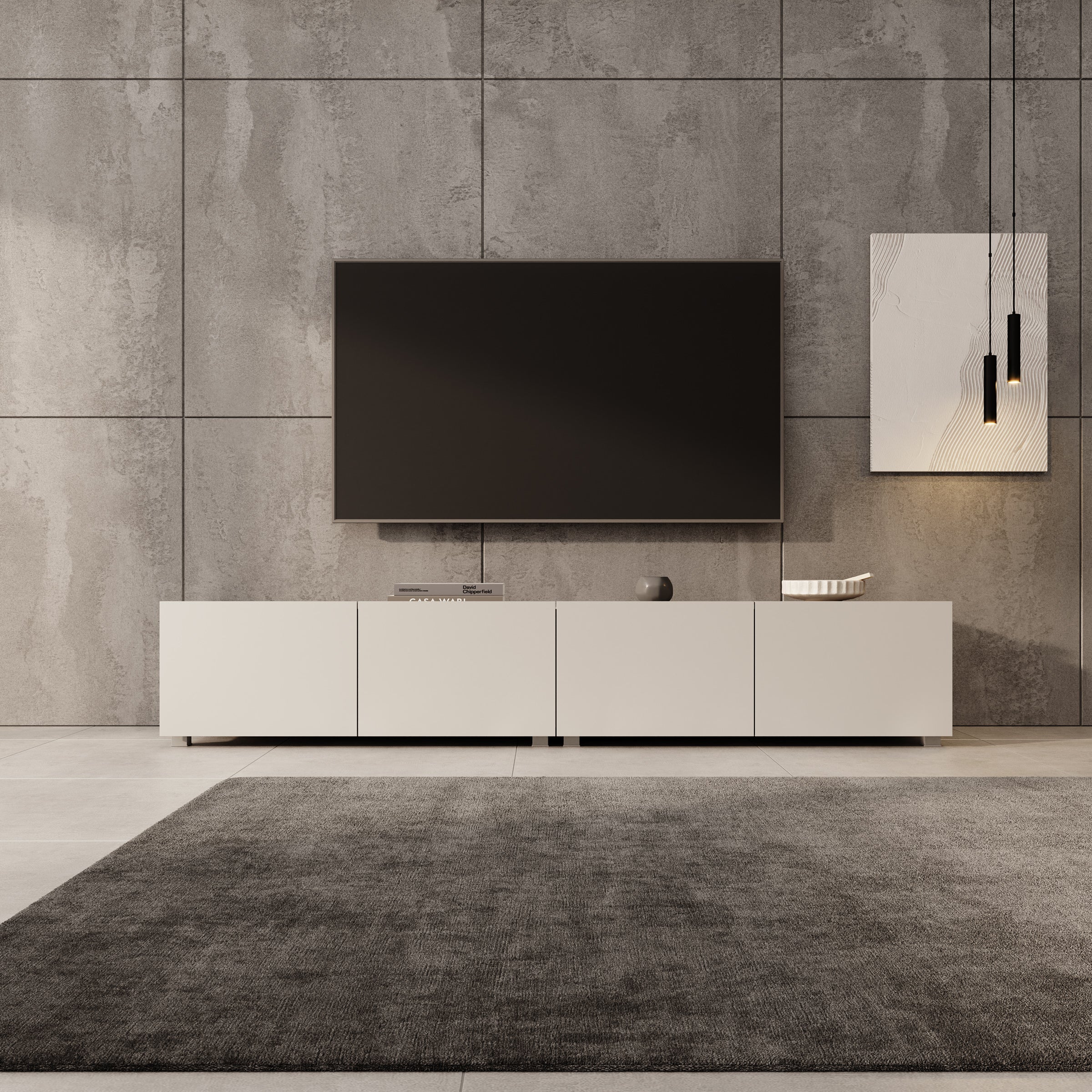 Calabas - TV-Meubel - Beige - 200x43x37 cm