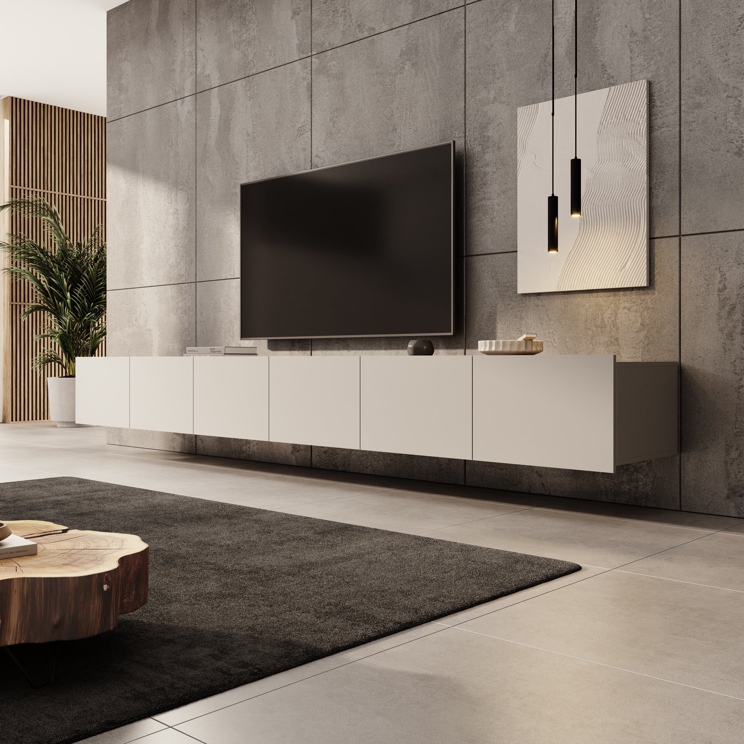 Calabas - TV-Meubel - Beige - 300x43x37 cm