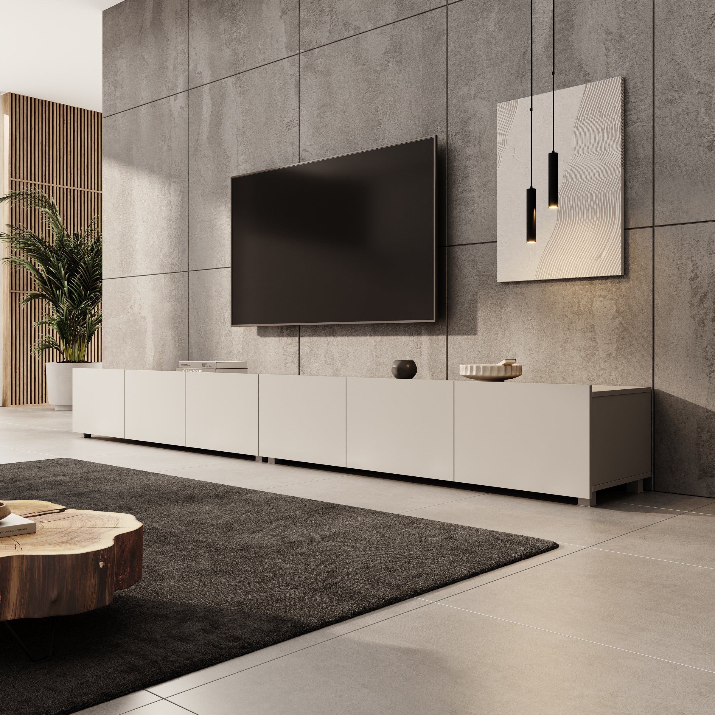 Calabas - TV-Meubel - Beige - 300x43x37 cm