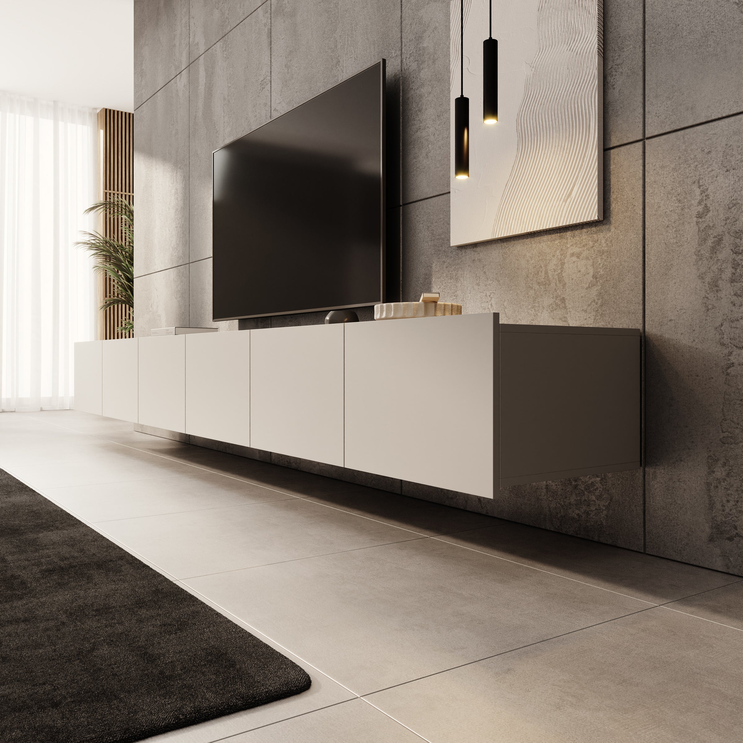 Calabas - TV-Meubel - Beige - 300x43x37 cm