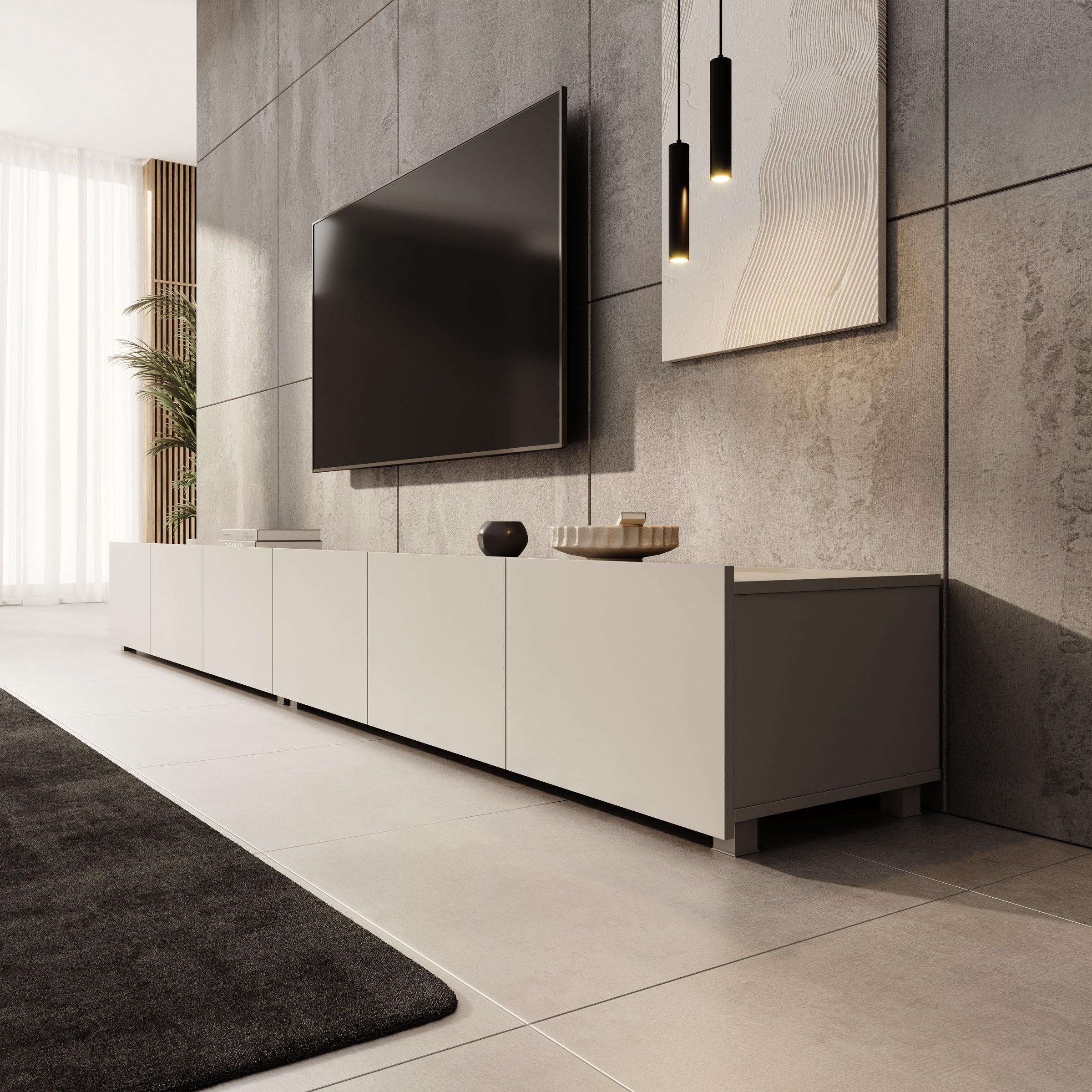 Calabas - TV-Meubel - Beige - 300x43x37 cm