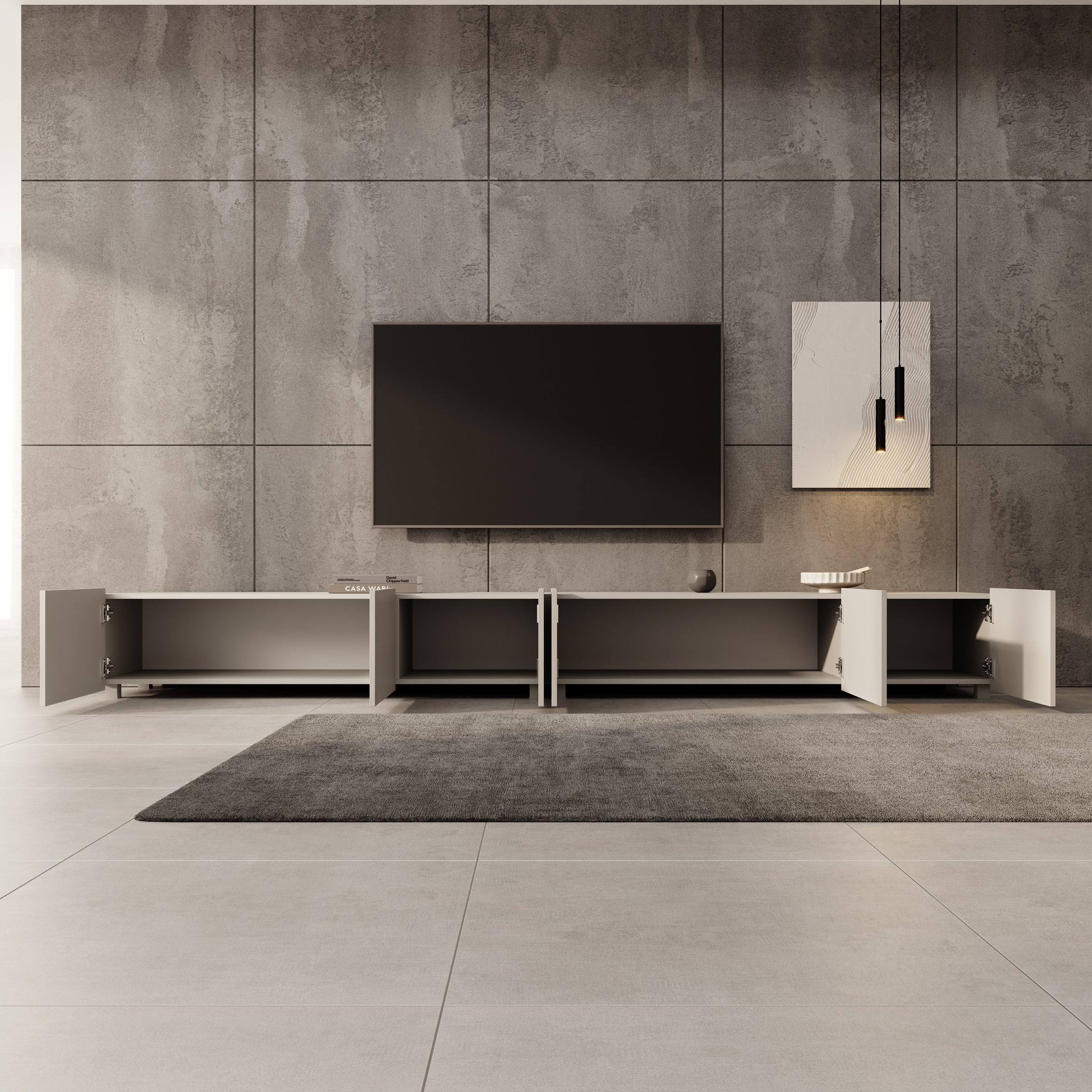 Calabas - TV-Meubel - Beige - 300x43x37 cm