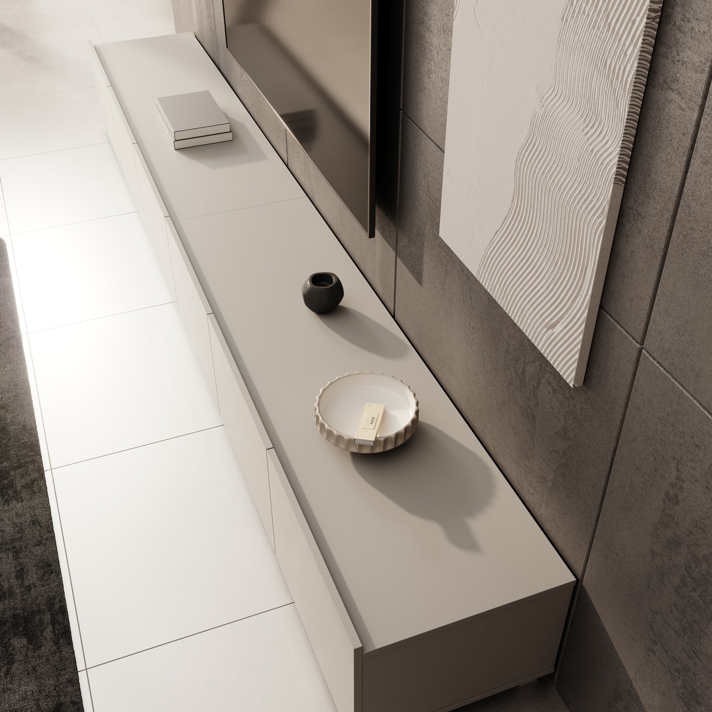 Calabas - TV-Meubel - Beige - 300x43x37 cm