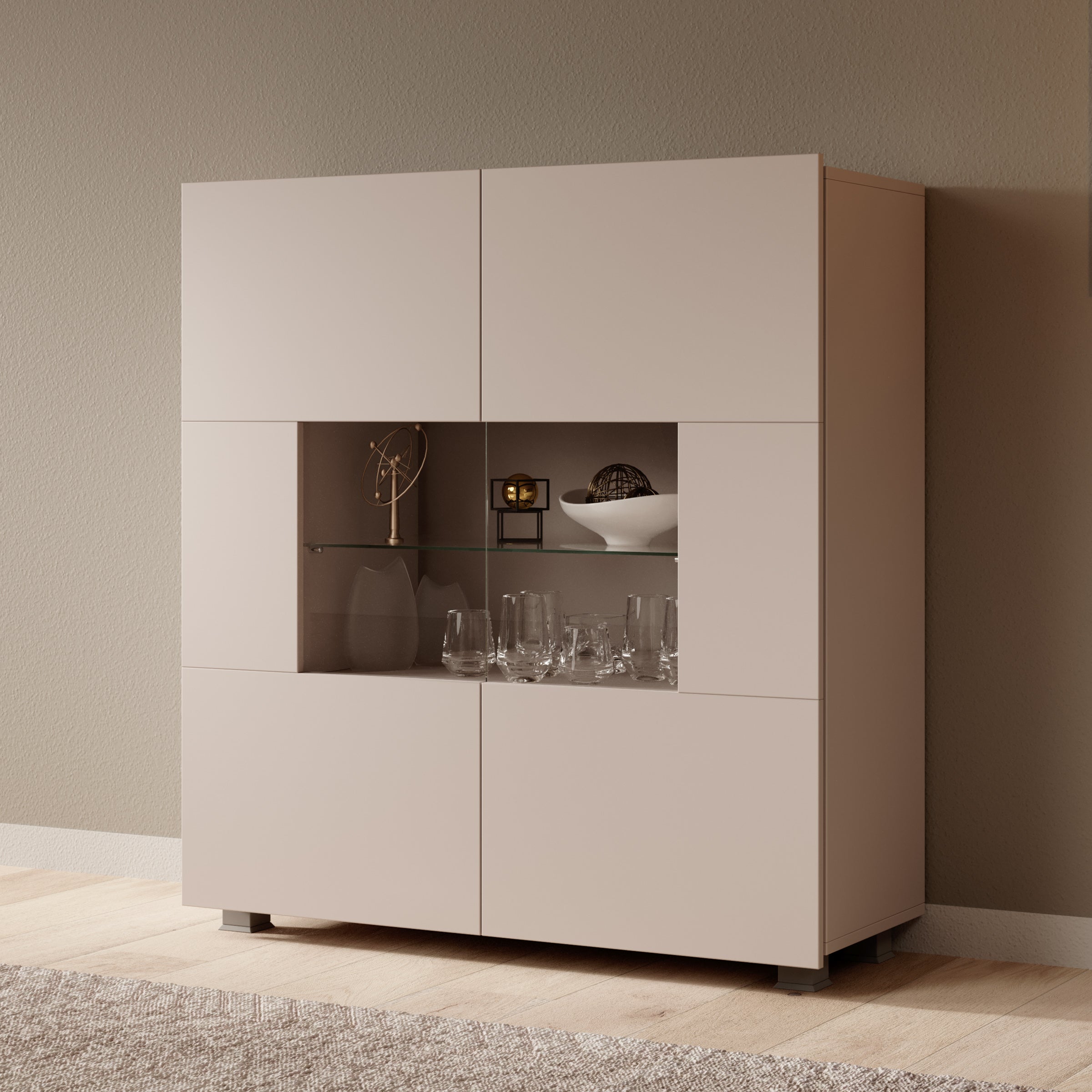 Calgary - Dressoir - Beige - 100x35x107 cm
