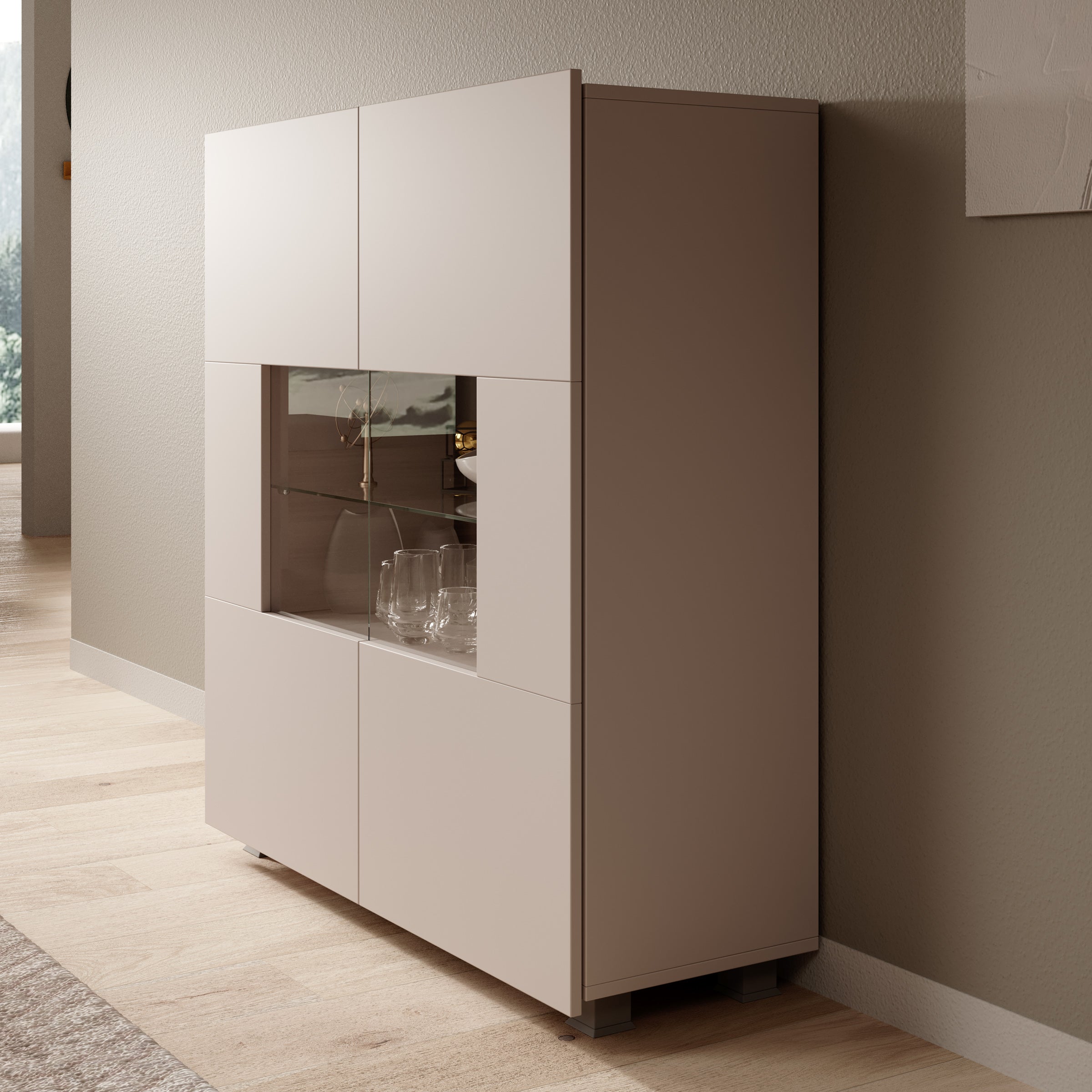 Calgary - Dressoir - Beige - 100x35x107 cm