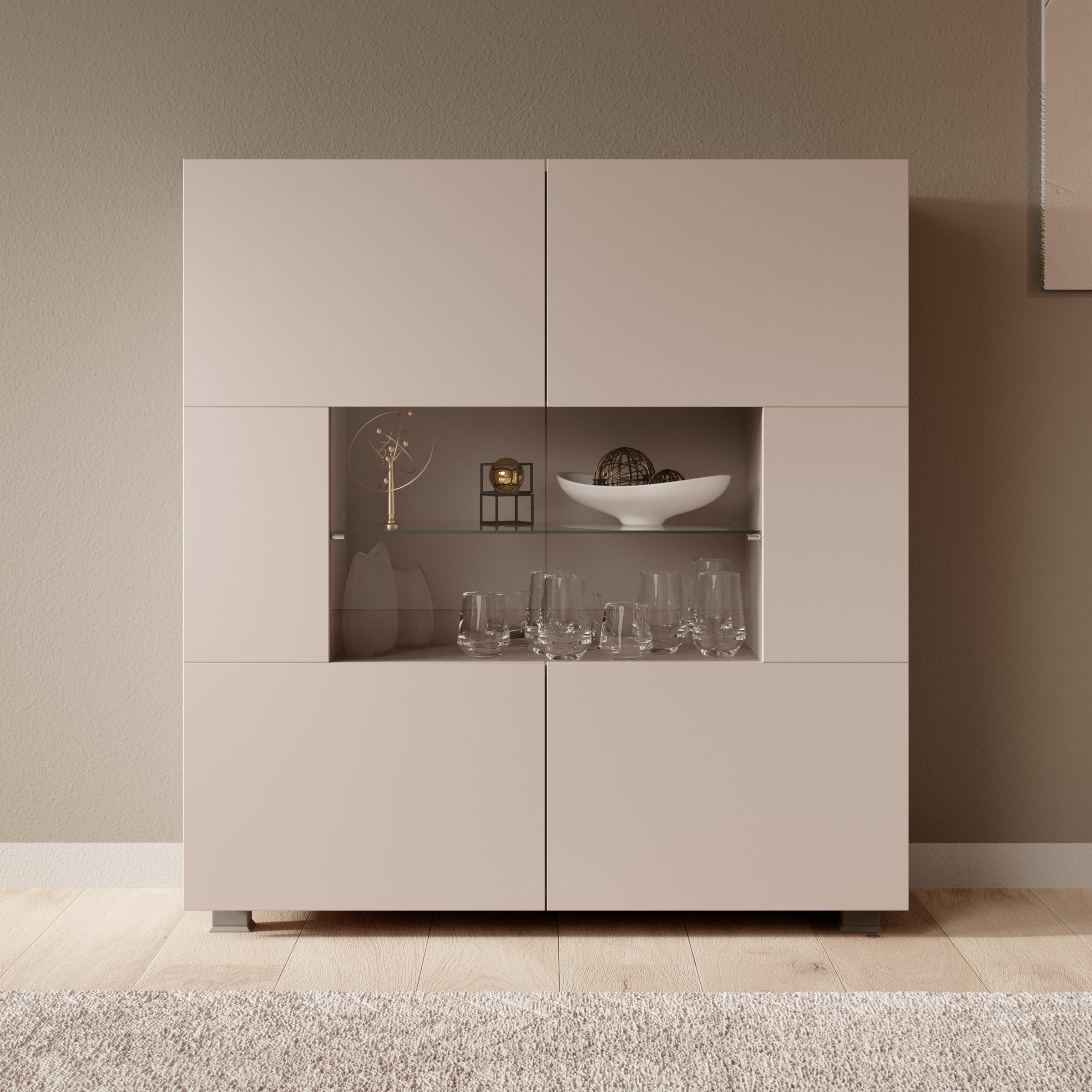 Calgary - Dressoir - Beige - 100x35x107 cm