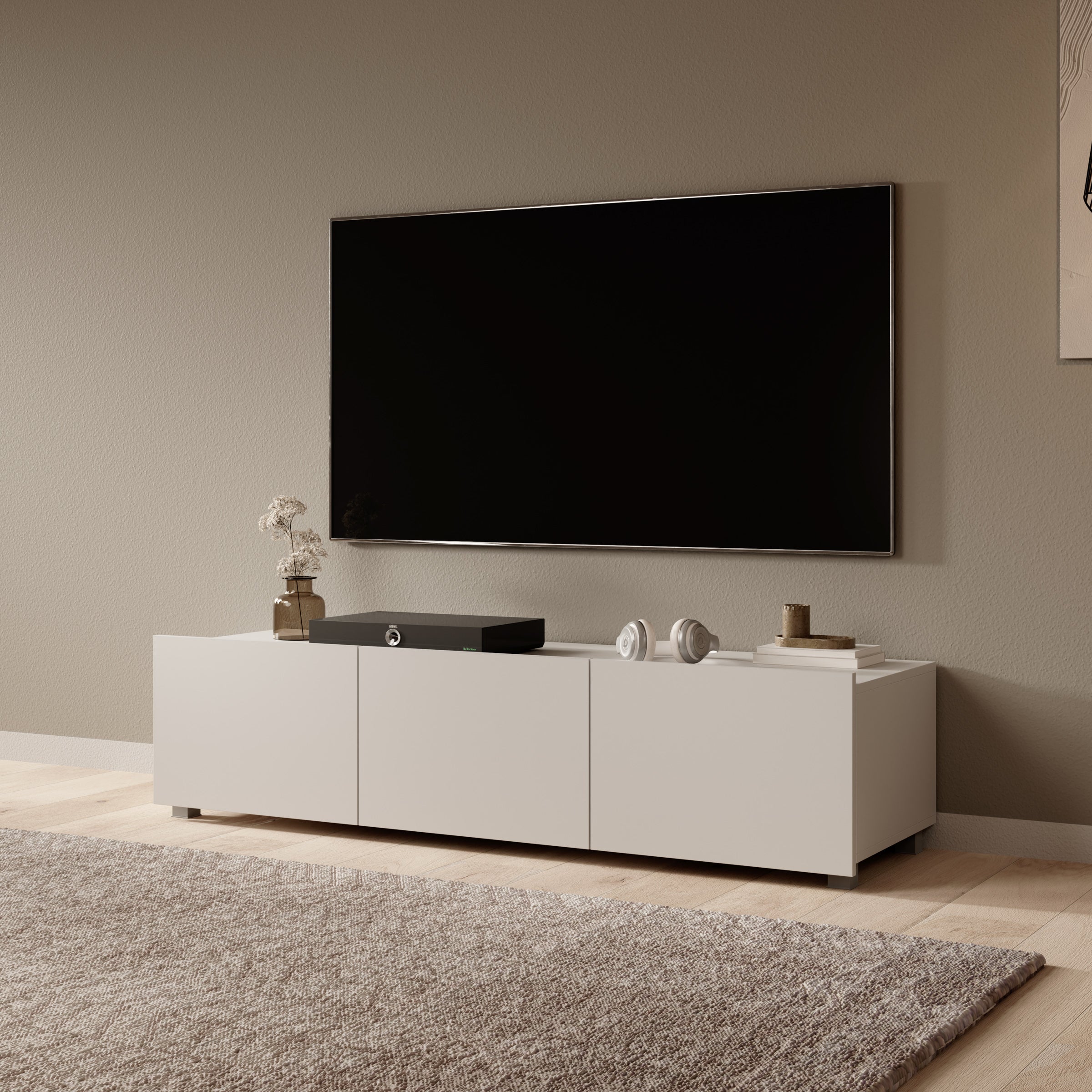 Calgary - TV-Meubel - met 3 deuren - Beige - 150x43x37 cm