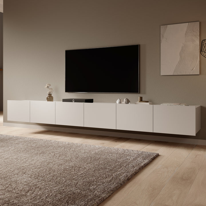 Calgary - TV-Meubel - met 6 deuren - Beige - 300x43x37 cm