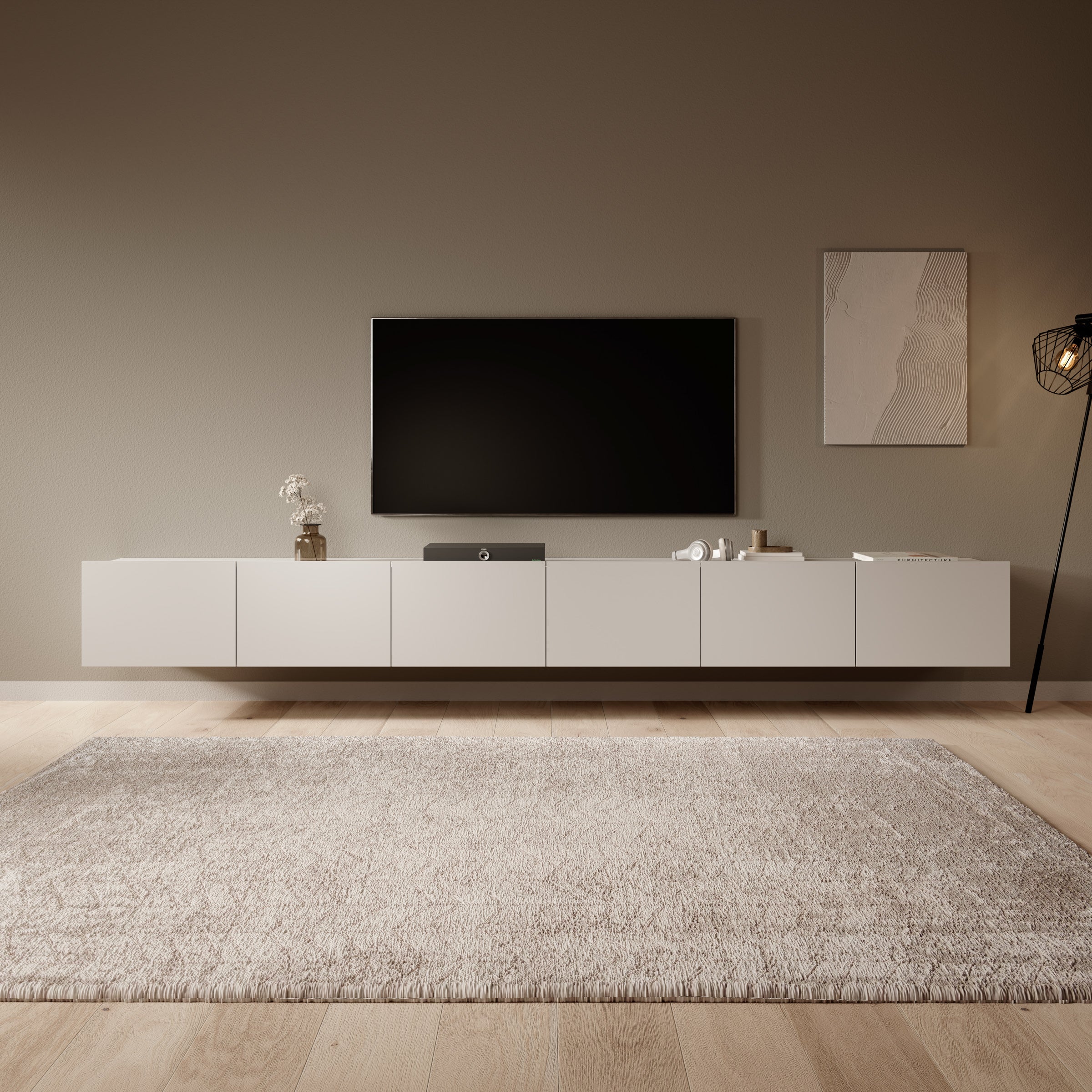 Calgary - TV-Meubel - met 6 deuren - Beige - 300x43x37 cm
