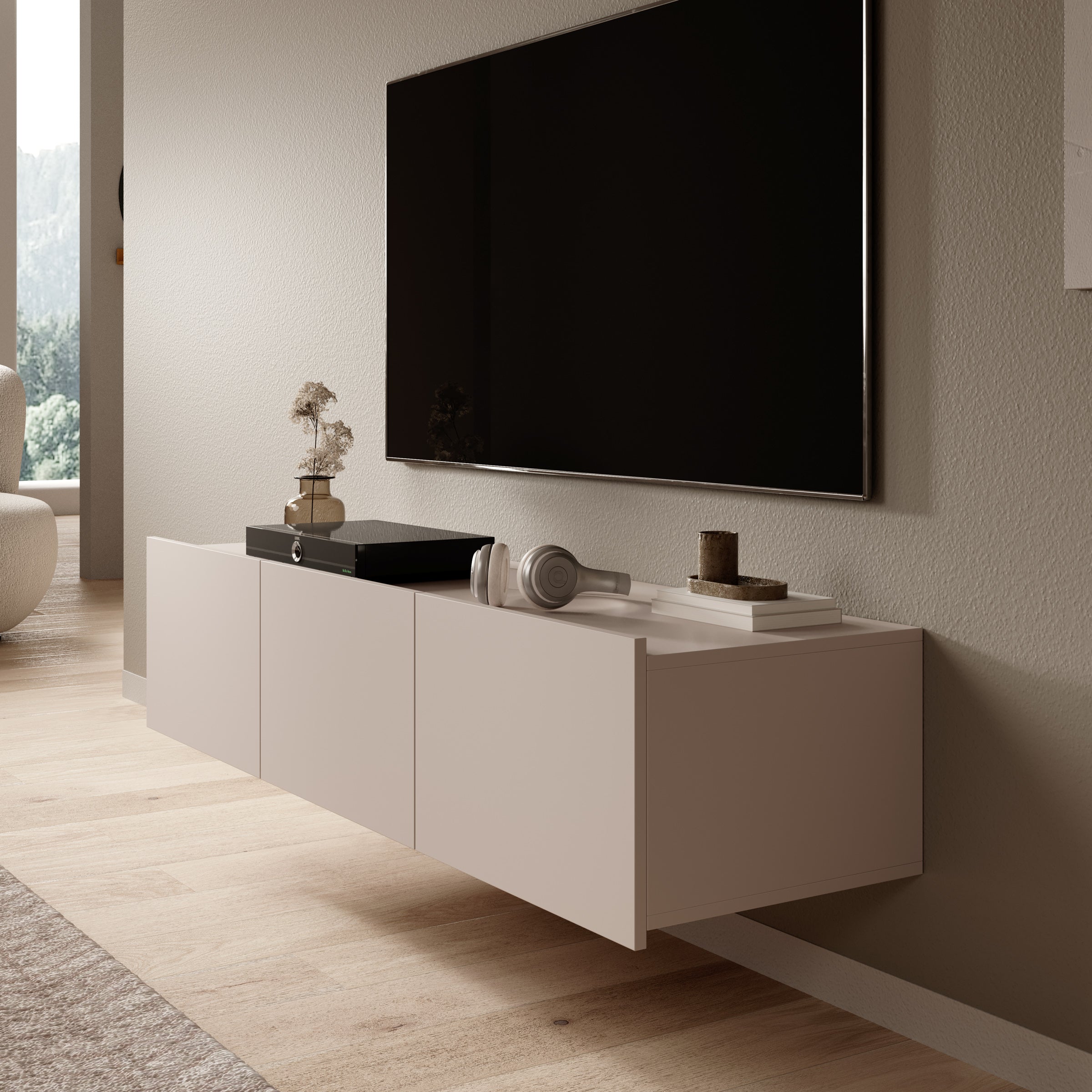 Calgary - TV-Meubel met 3 deuren - Beige - 150 cm