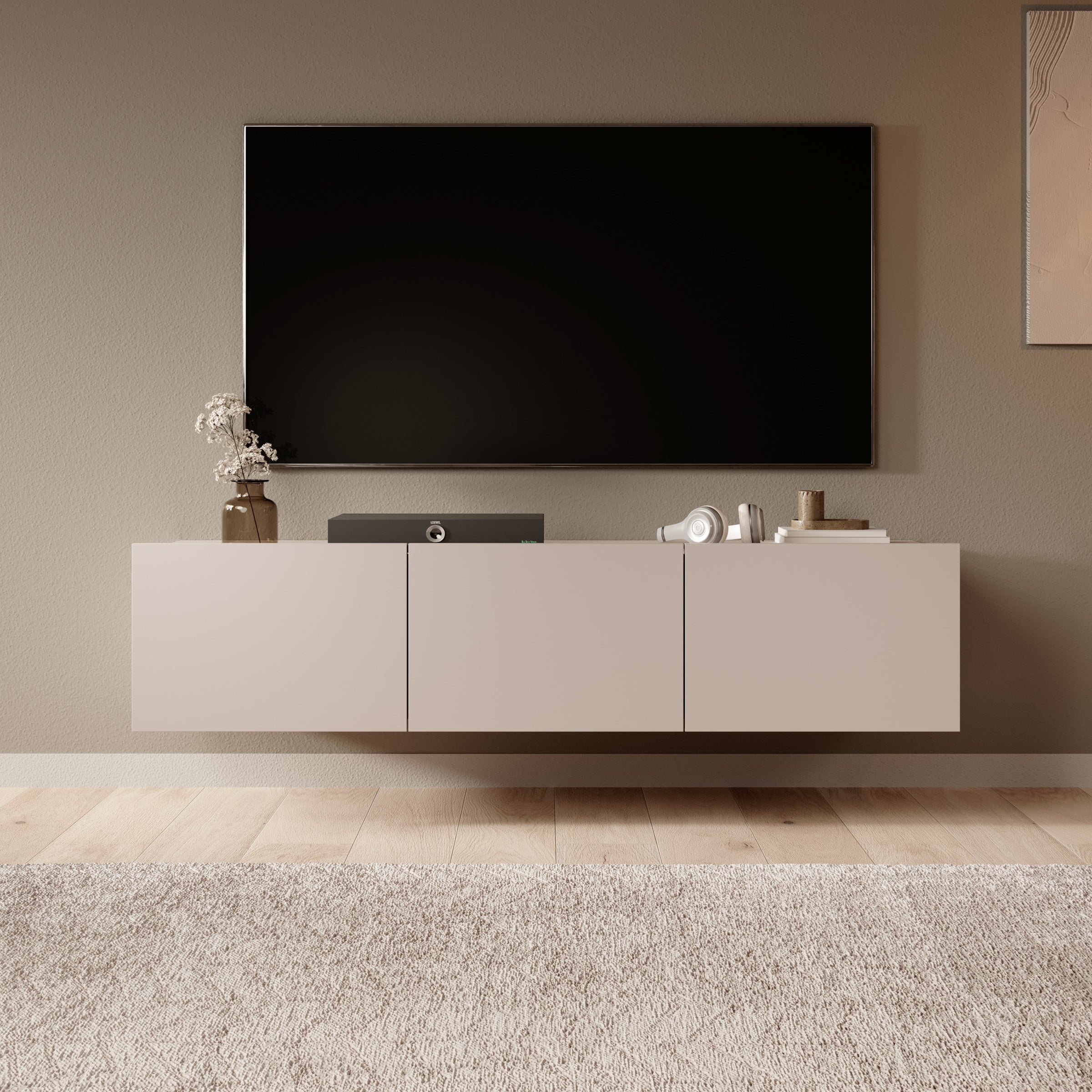 Calgary - TV-Meubel met 3 deuren - Beige - 150 cm