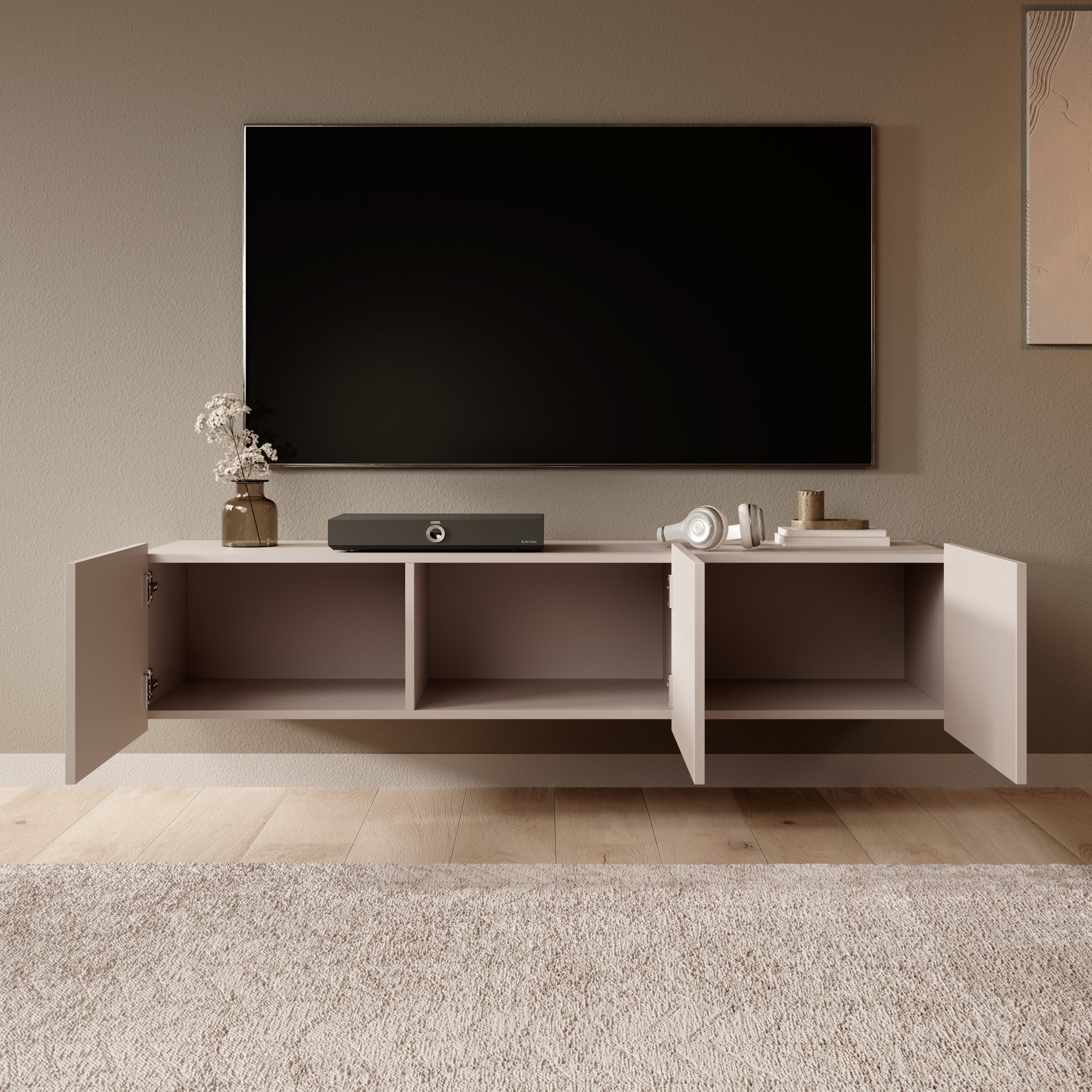 Calgary - TV-Meubel met 3 deuren - Beige - 150 cm