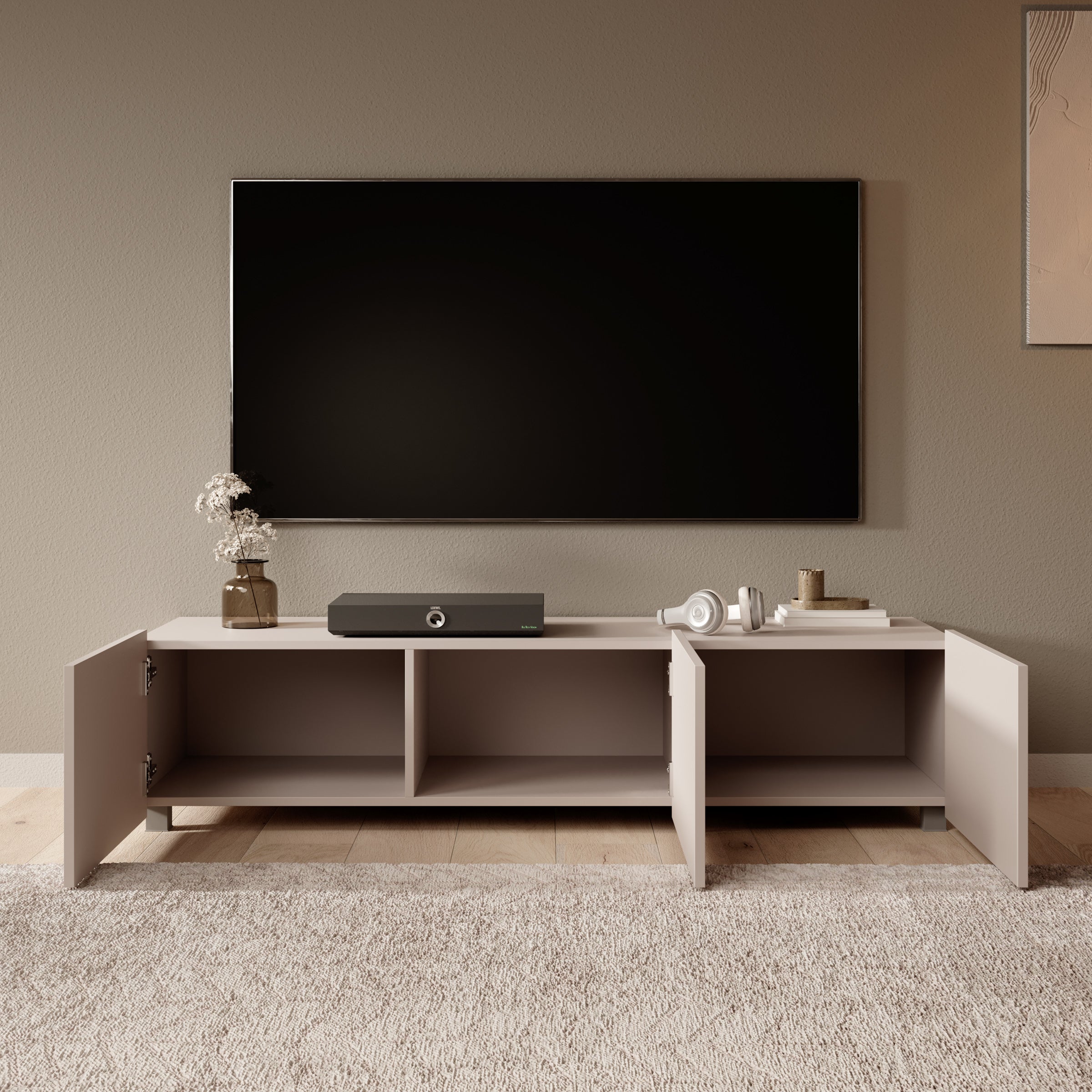 Calgary - TV-Meubel met 3 deuren - Beige - 150 cm