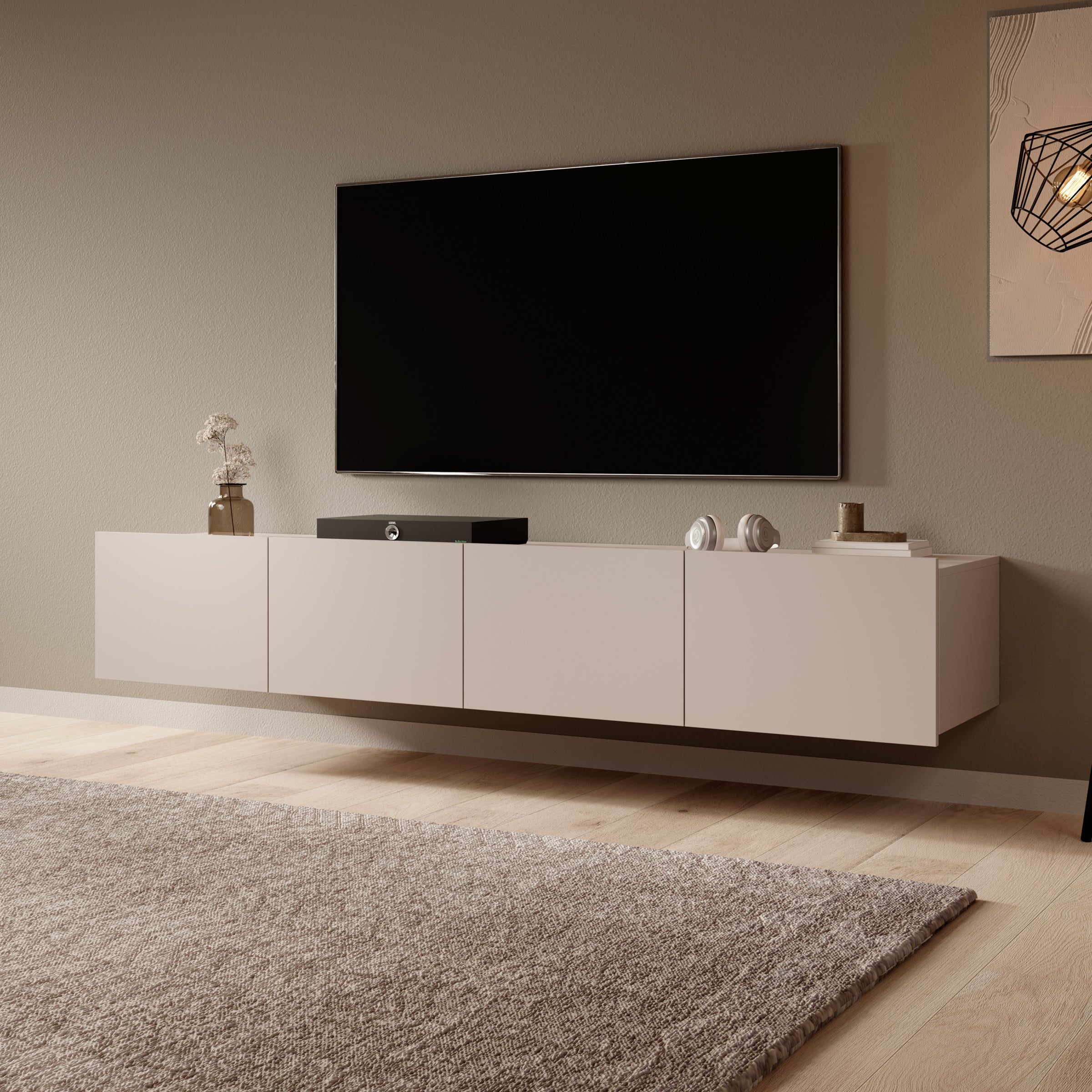 Calgary - TV-Meubel met 4 deuren - Beige - 200 cm