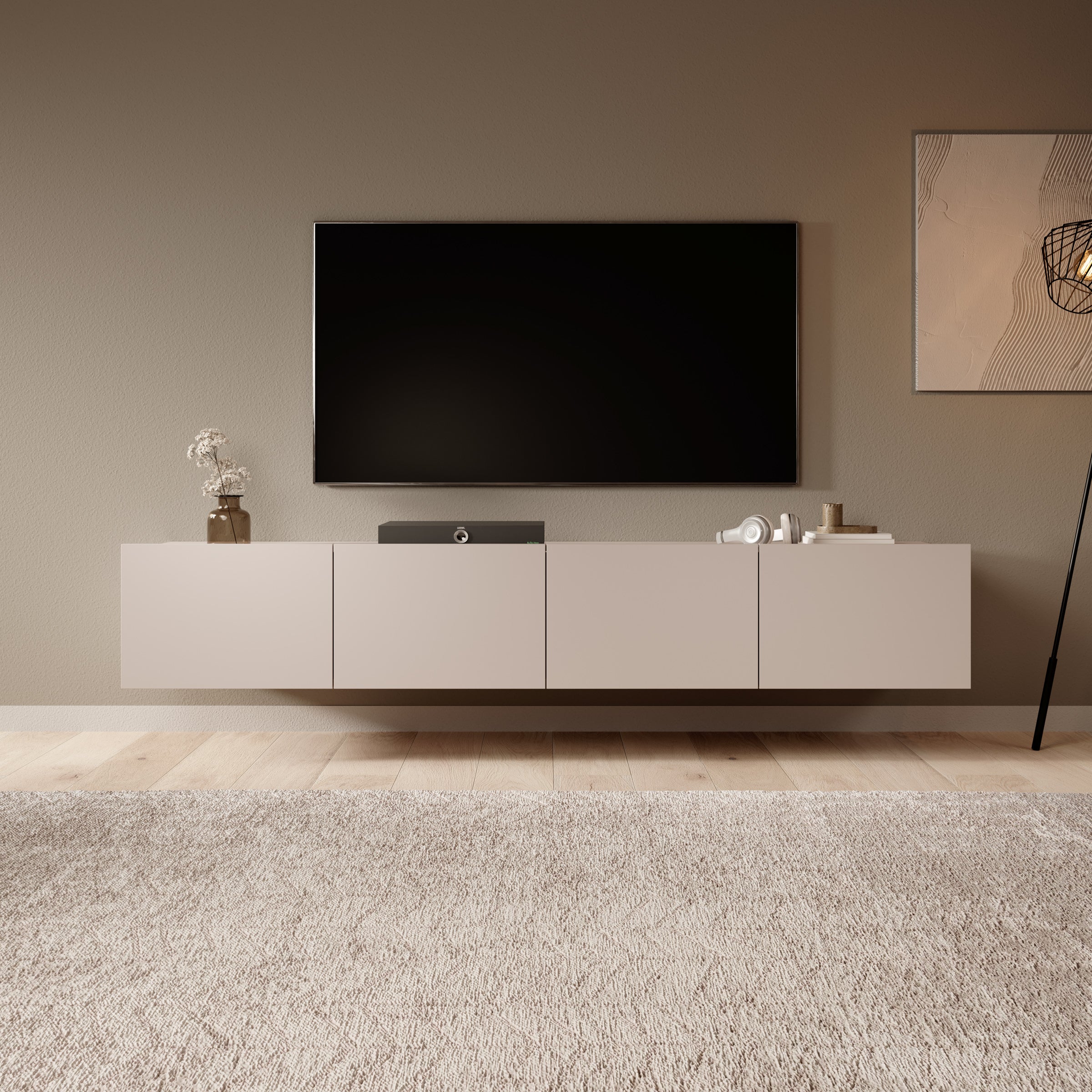 Calgary - TV-Meubel met 4 deuren - Beige - 200 cm