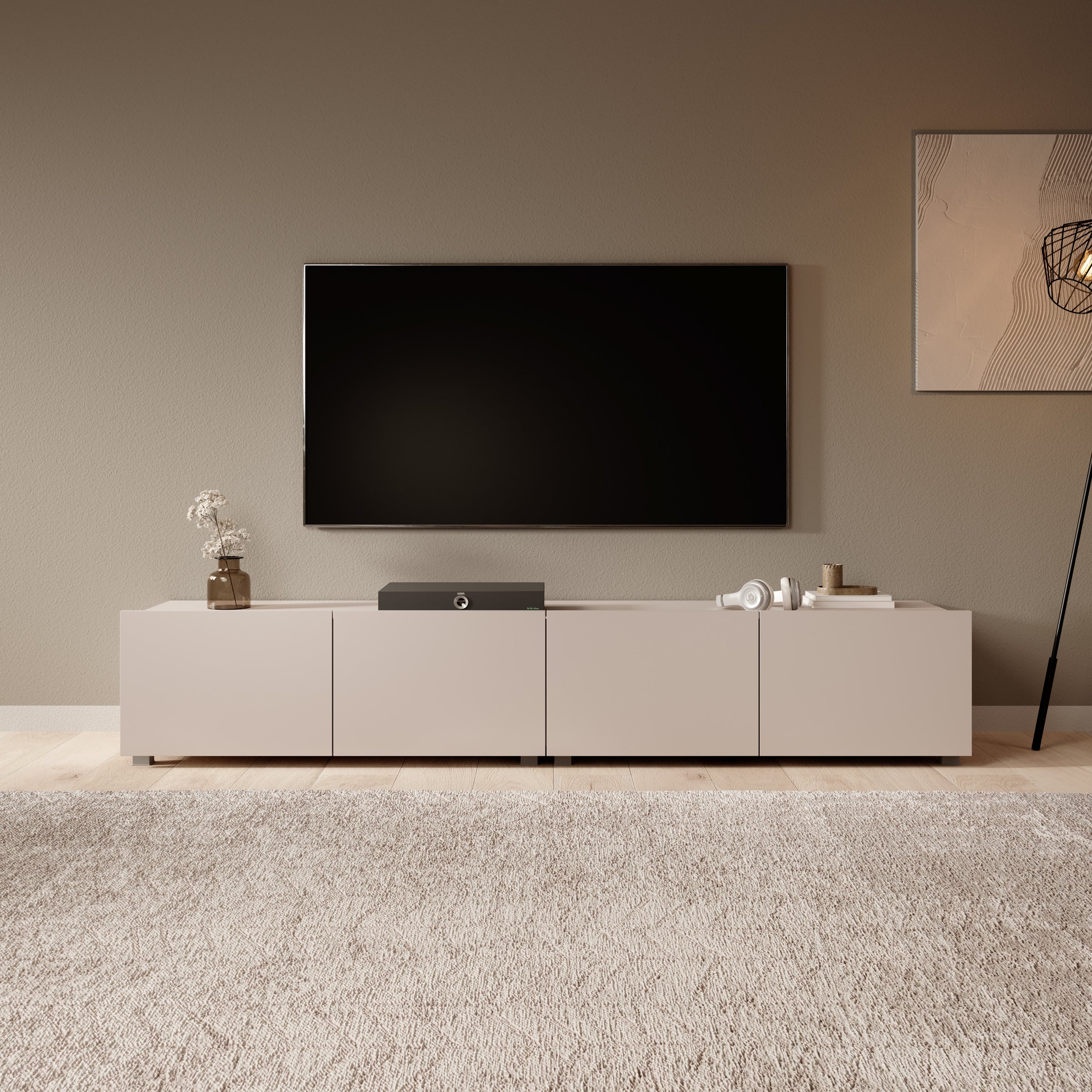 Calgary - TV-Meubel met 4 deuren - Beige - 200 cm