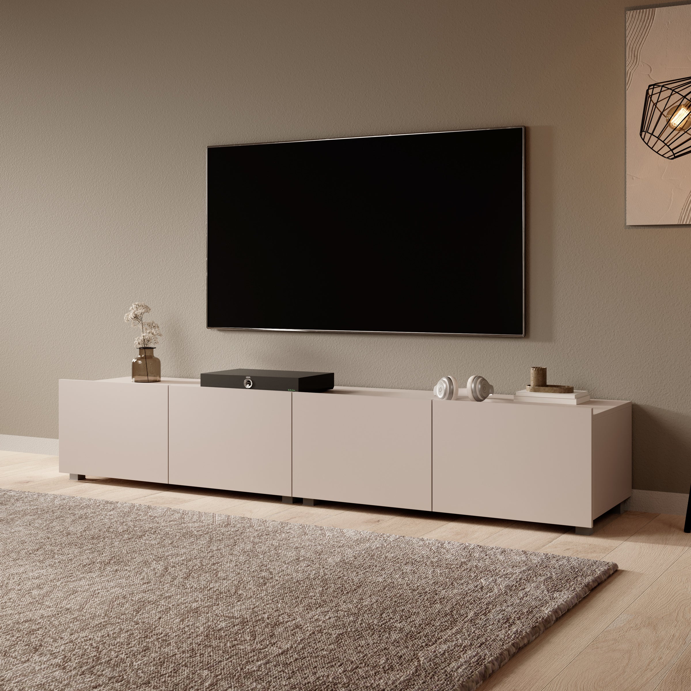 Calgary - TV-Meubel met 4 deuren - Beige - 200 cm